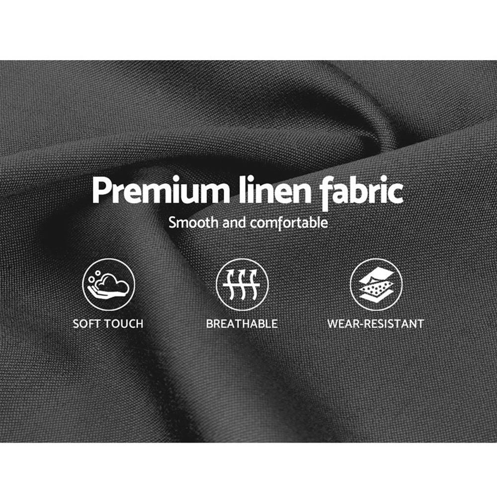 Artiss Bed Frame Double Size Gas Lift Charcoal VILA Bedworld