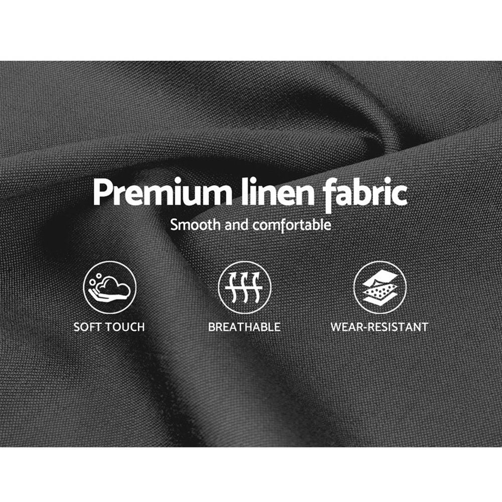 Artiss Bed Frame Double Size Gas Lift Charcoal VILA Bedworld