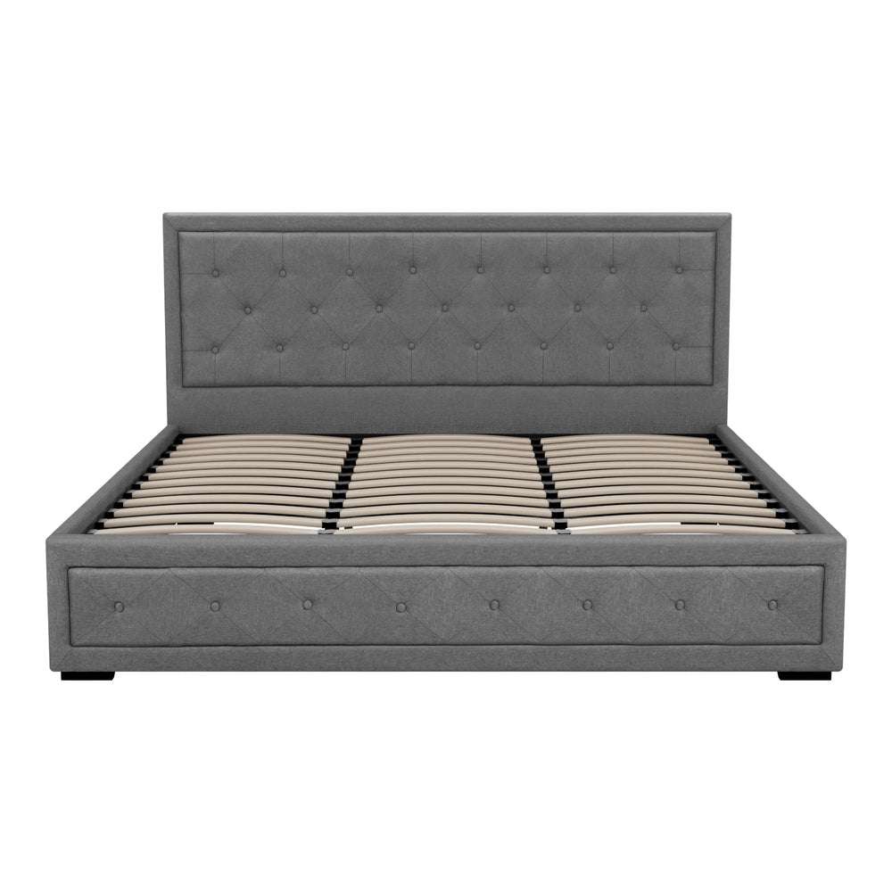 Artiss Bed Frame King Size Gas Lift Grey TIYO