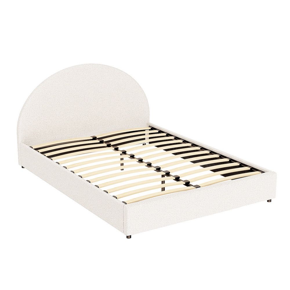 Artiss Bed Frame Gas Lift Strorage Beds Base Platform Boucle Fabric Double ELLA Bedworld