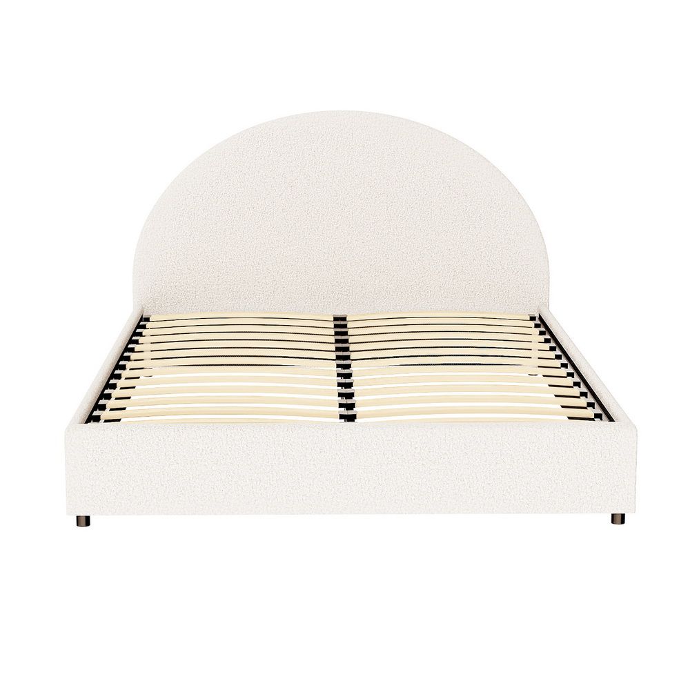 Artiss Bed Frame Gas Lift Strorage Beds Base Platform Boucle Fabric Double ELLA Bedworld