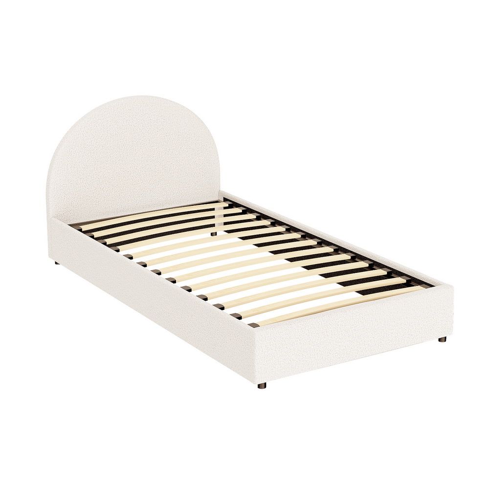 Artiss Bed Frame Gas Lift Strorage Beds Base Platform Boucle Fabric King Single ELLA Bedworld