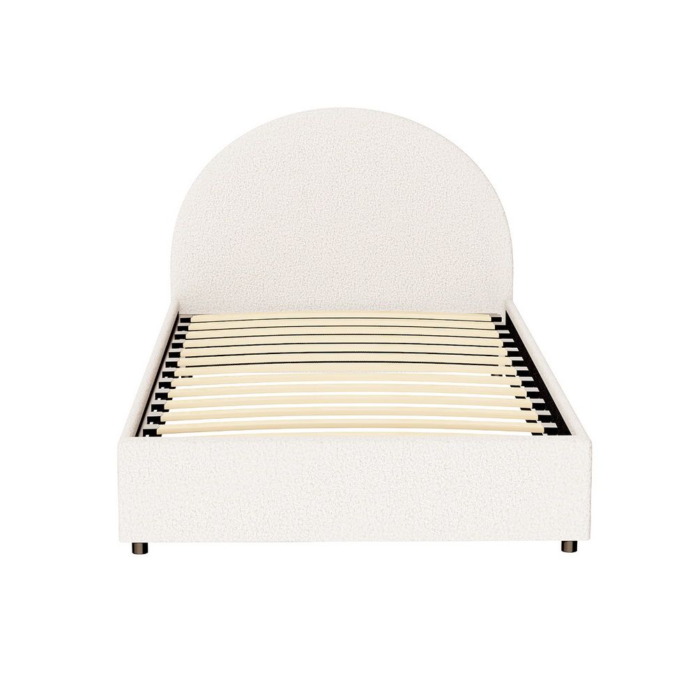 Artiss Bed Frame Gas Lift Strorage Beds Base Platform Boucle Fabric King Single ELLA Bedworld