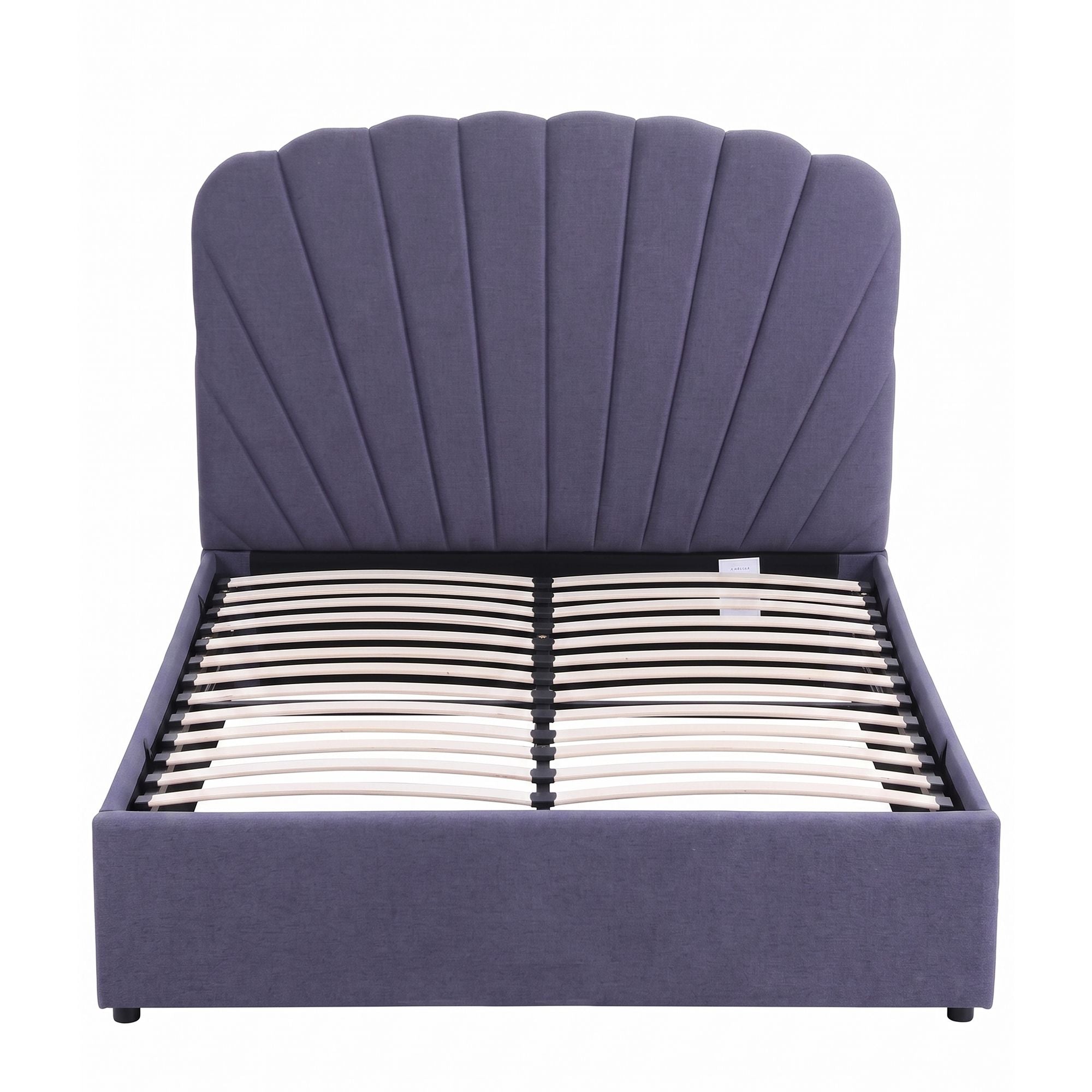 Artiss Double Bed Frame with Lift Up Storage and USB Ports Grey Bedworld