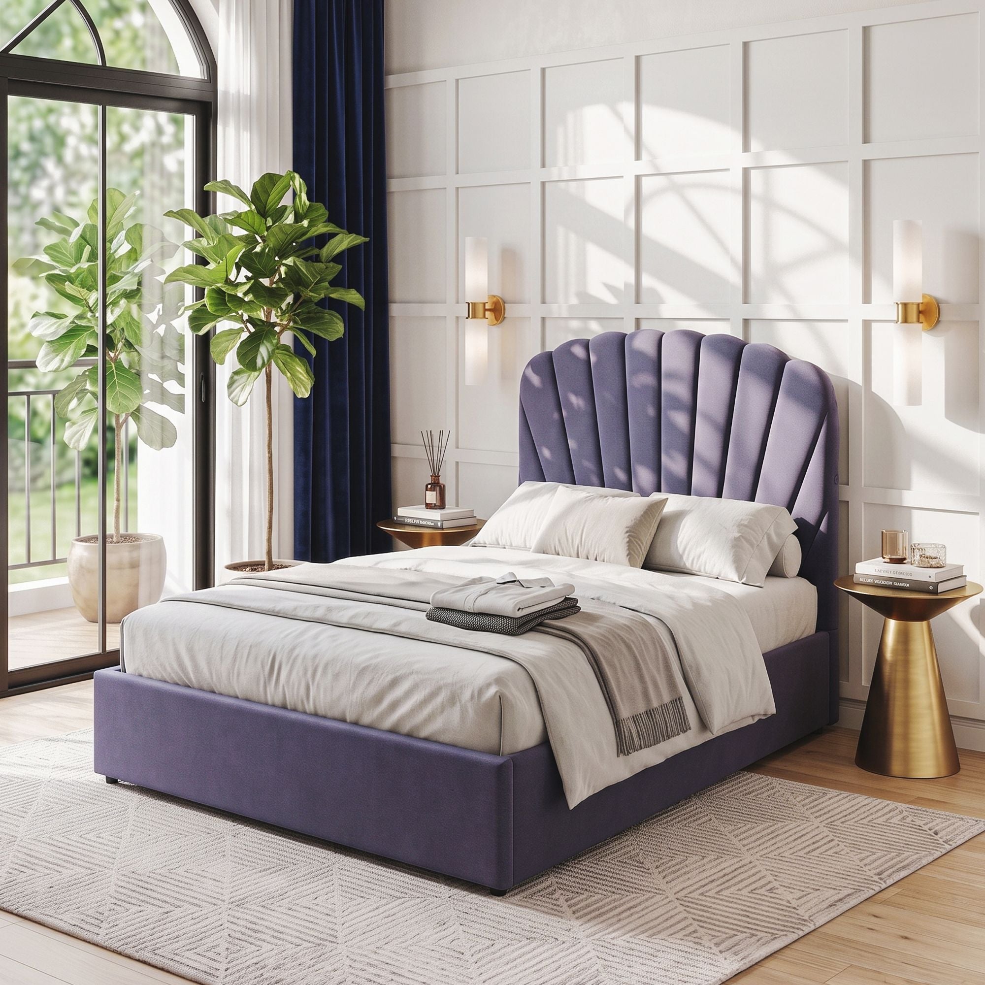 Artiss Double Bed Frame with Lift Up Storage and USB Ports Grey Bedworld