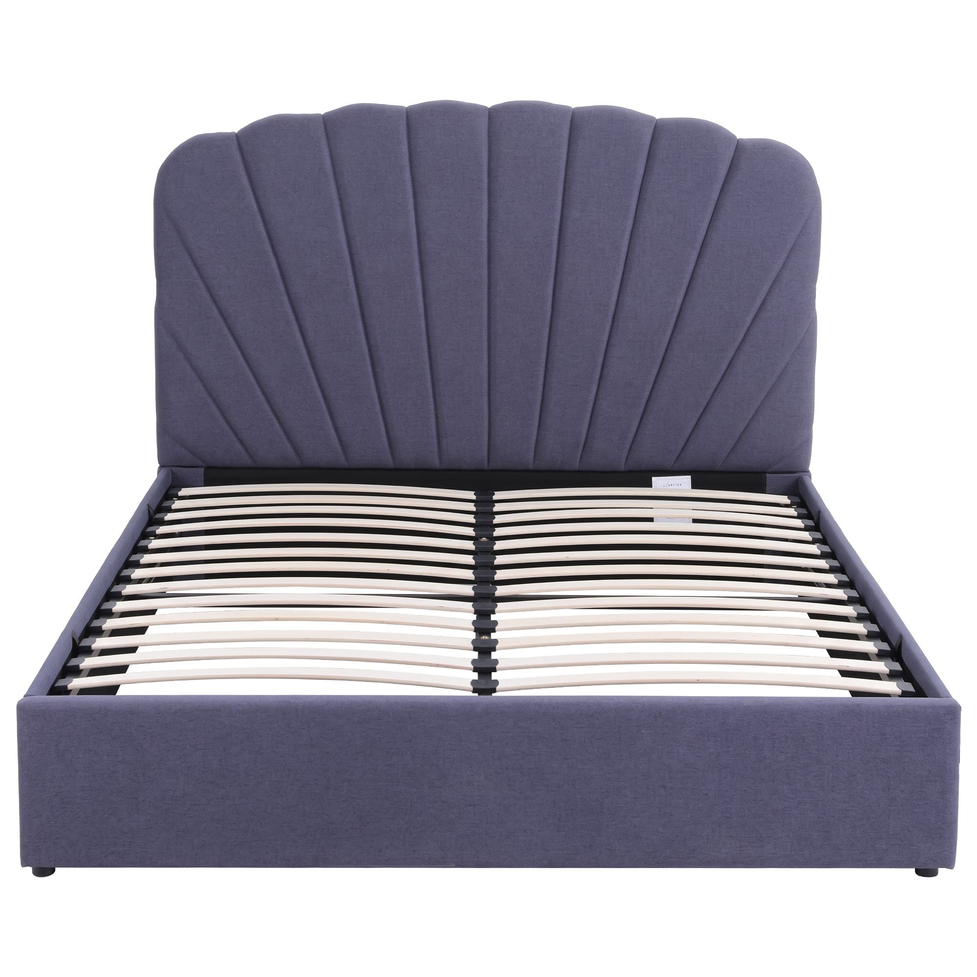 Artiss Queen Bed Frame with Lift Up Storage and USB Ports Grey Bedworld