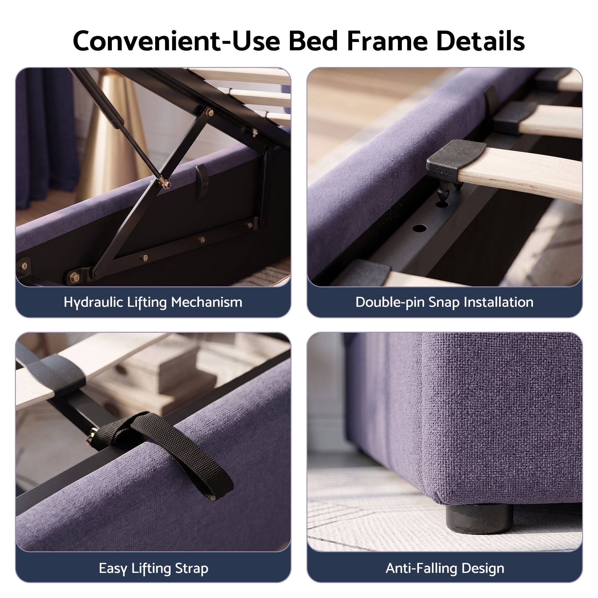 Artiss Queen Bed Frame with Lift Up Storage and USB Ports Grey Bedworld