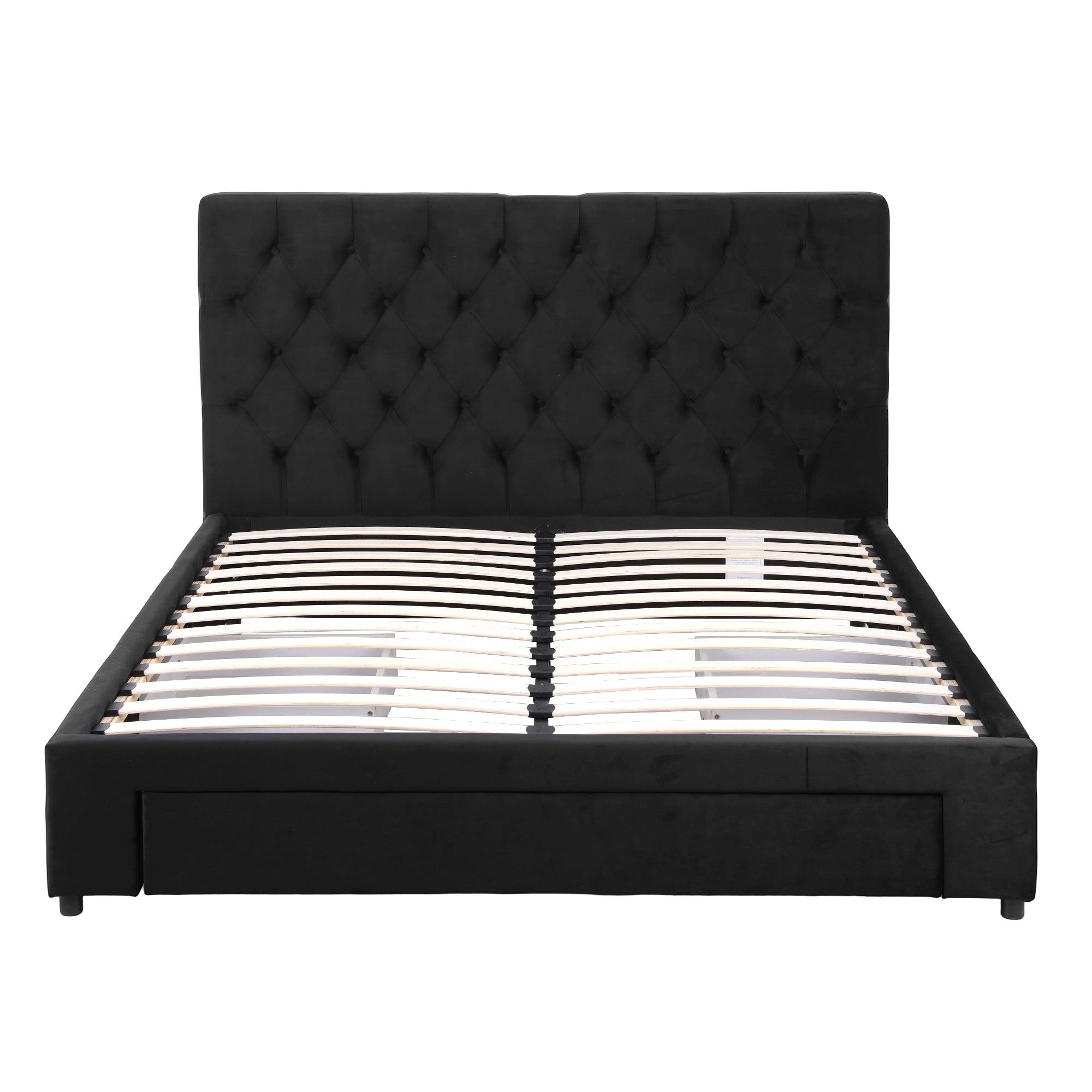 Artiss Queen Bed Frame Storage Charging Station Upholstered 3 Drawers USB Type-C Bedworld