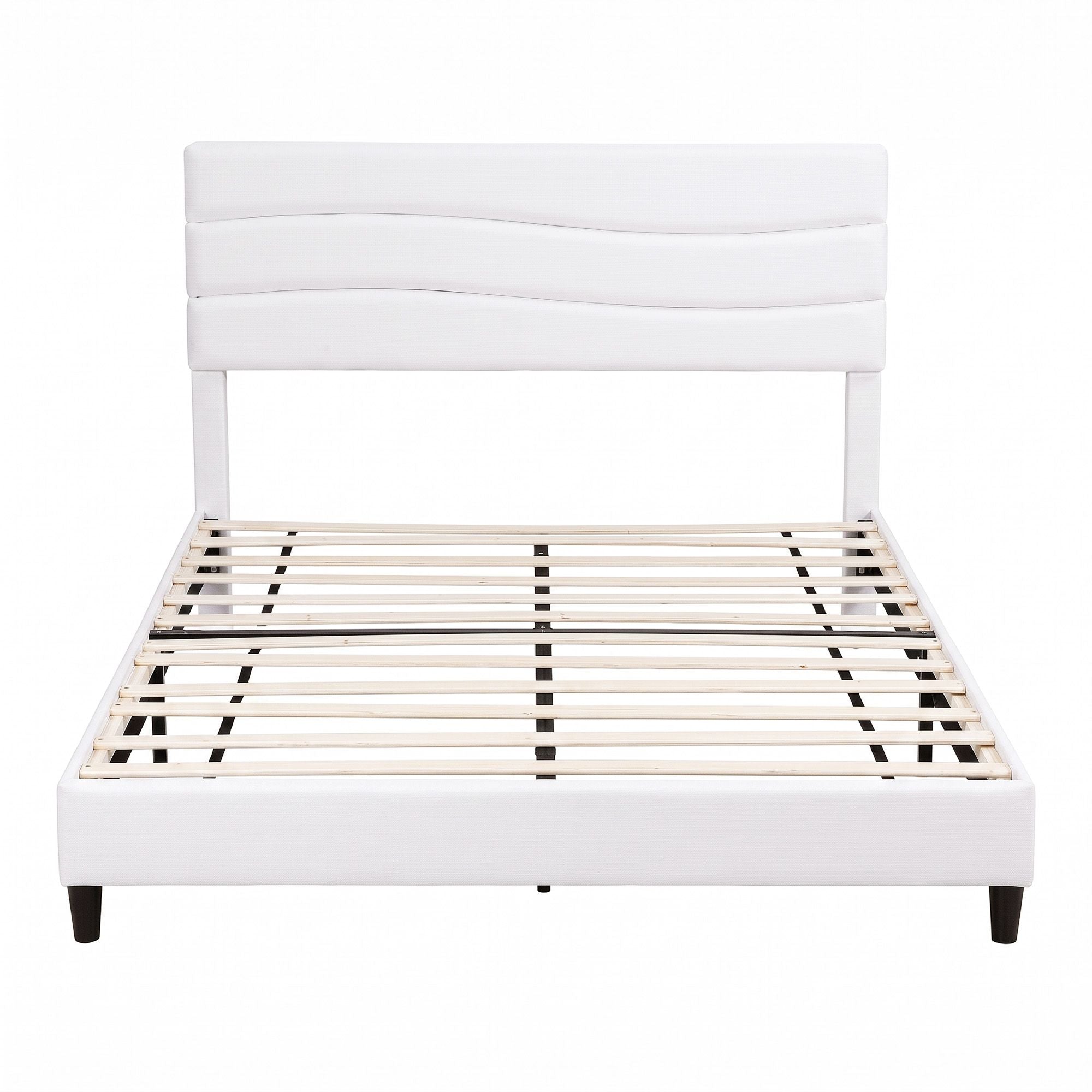 Artiss Queen Bed Frame with Storage Adjustable Headboard Platform Base Linen Fabric Charging Ports Bedworld