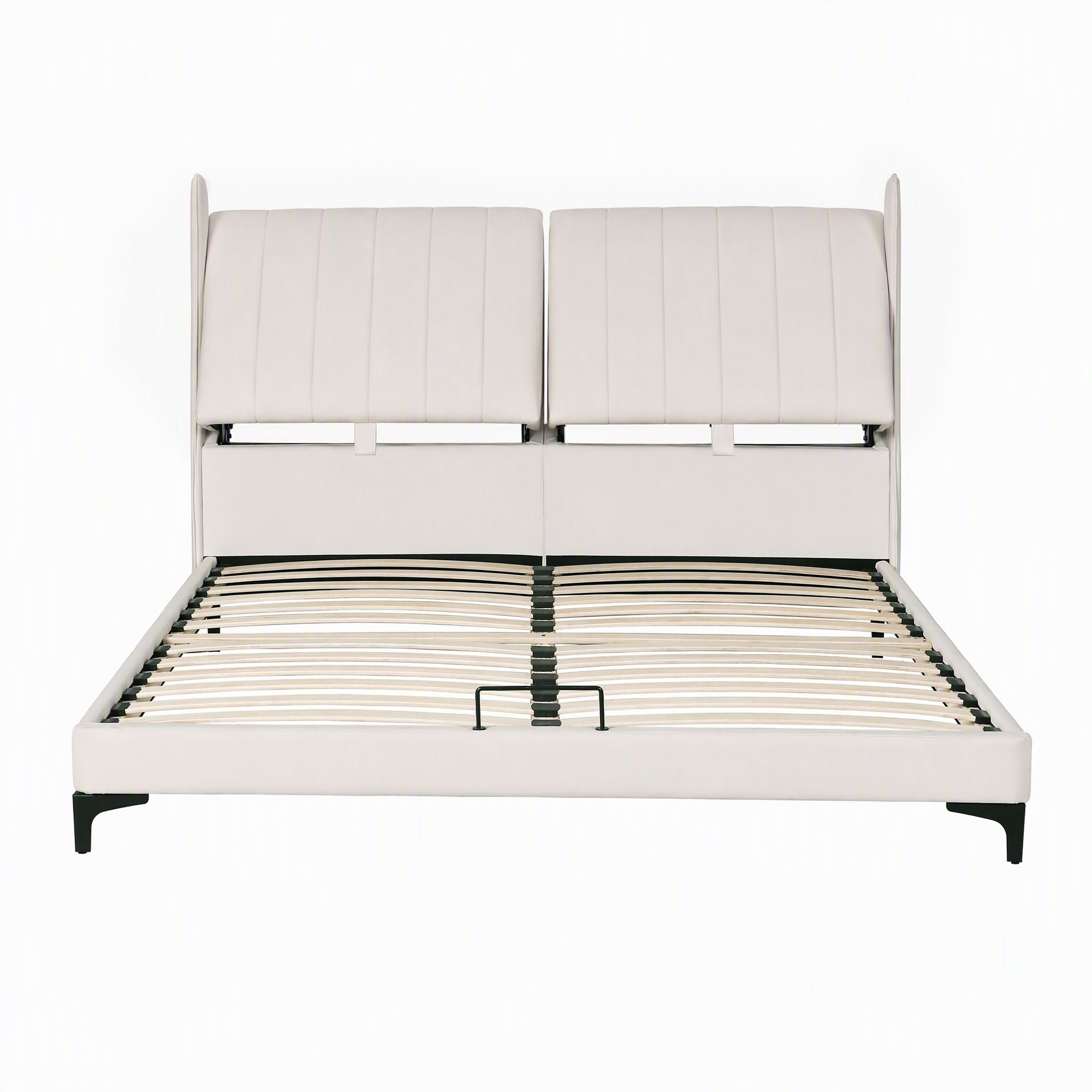 Artiss Queen Size Bed Frame with Adjustable Headboard, PU Leather Bedworld