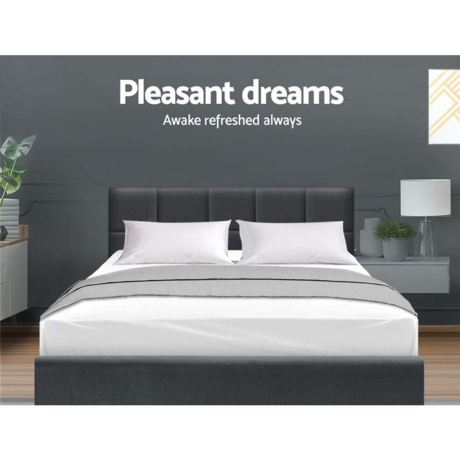 Artiss Bed Frame Double Size Charcoal TINO Bedworld