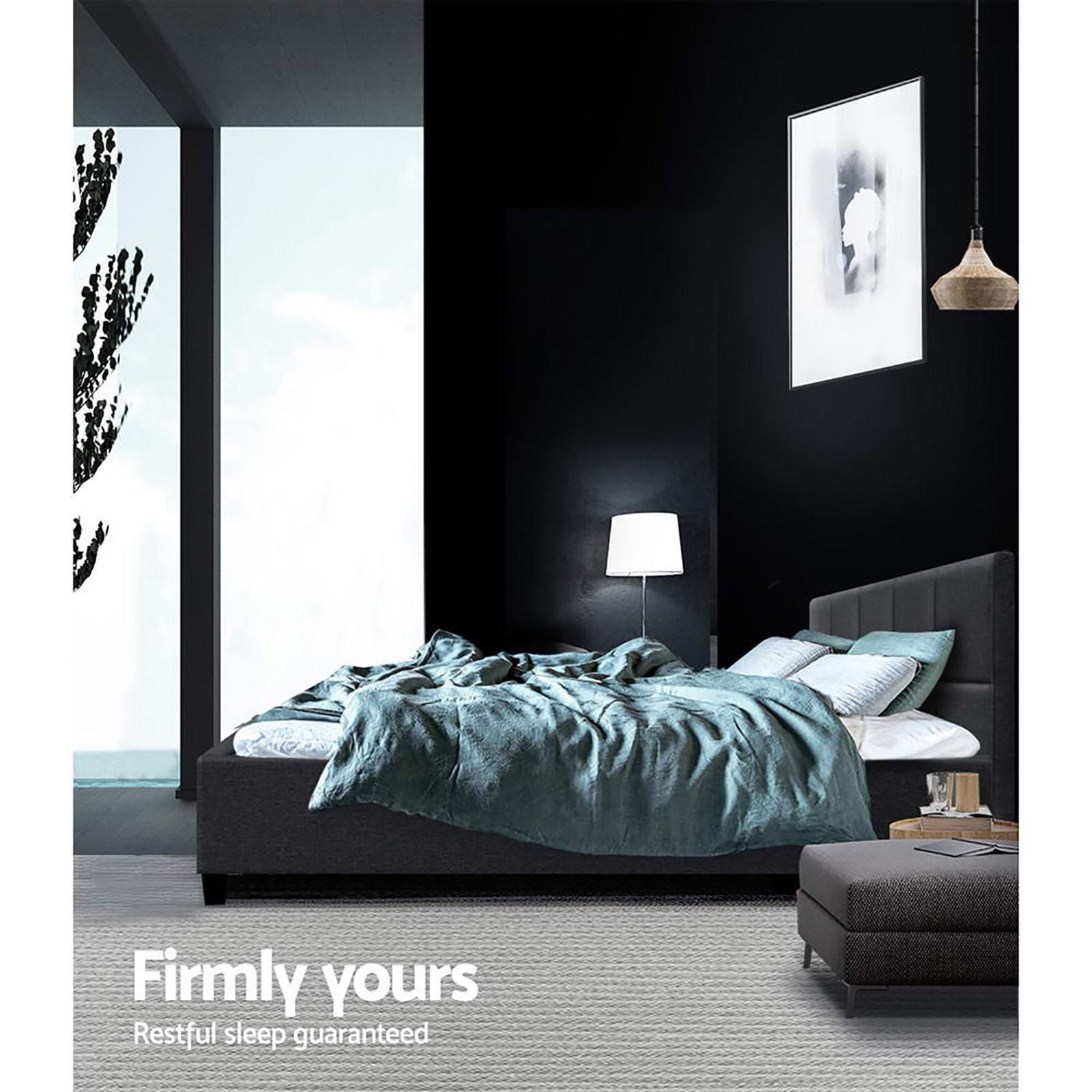 Artiss Bed Frame Double Size Charcoal TINO Bedworld