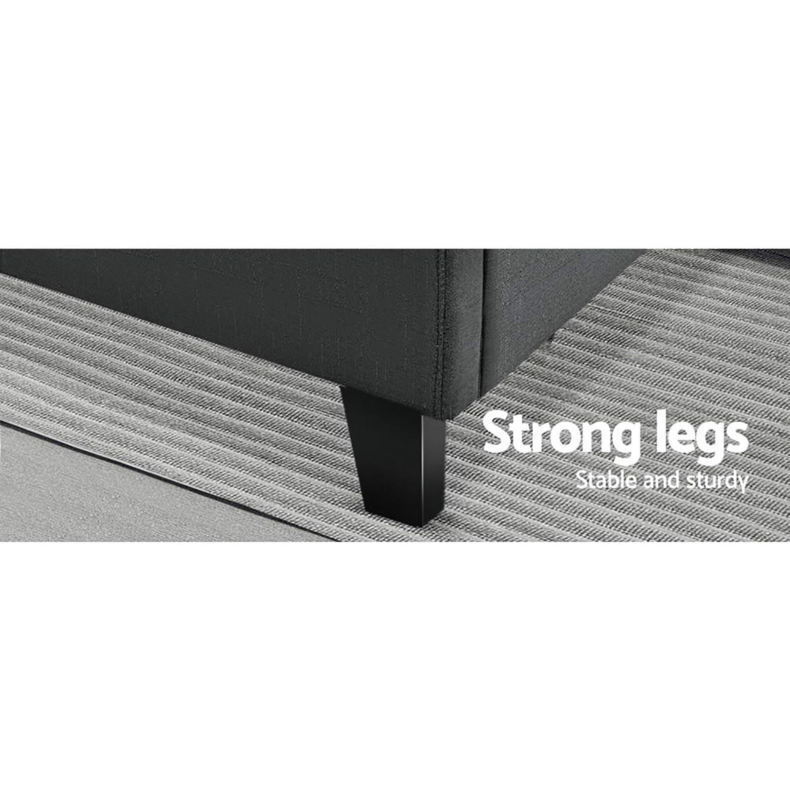 Artiss Bed Frame Double Size Charcoal TINO Bedworld