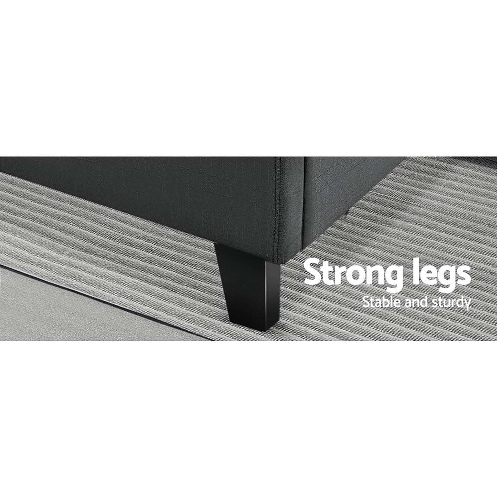 Artiss Bed Frame Double Size Charcoal TINO