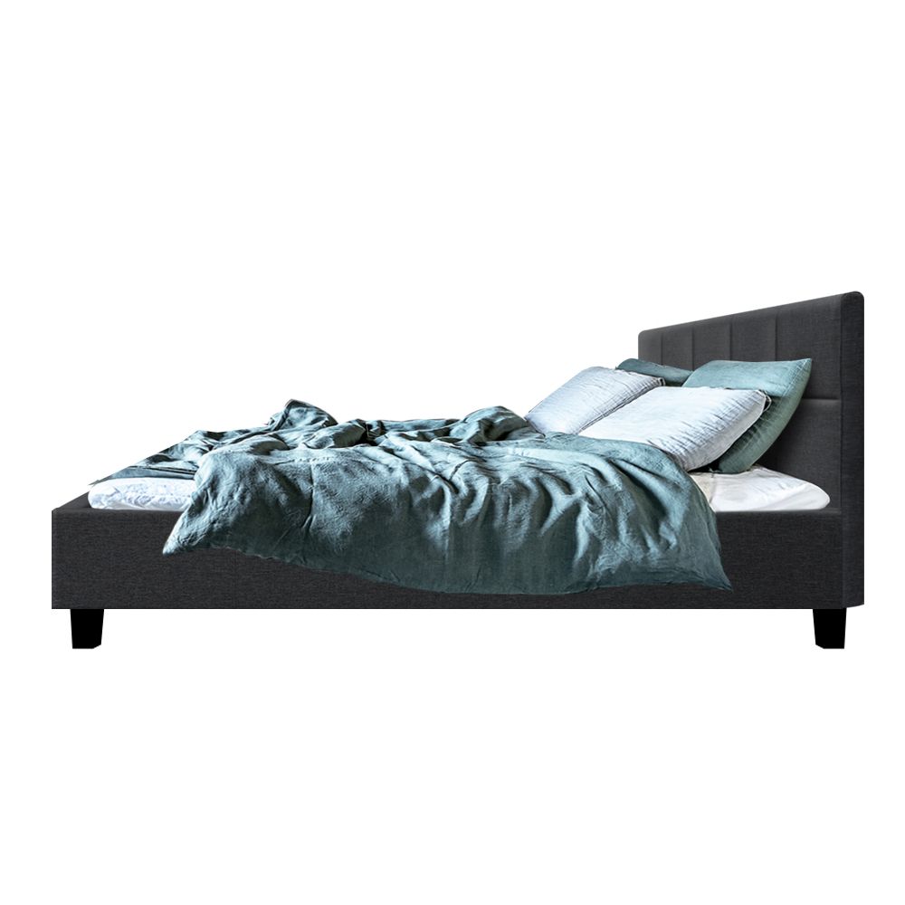 Artiss Bed Frame Queen Size Charcoal TINO Bedworld