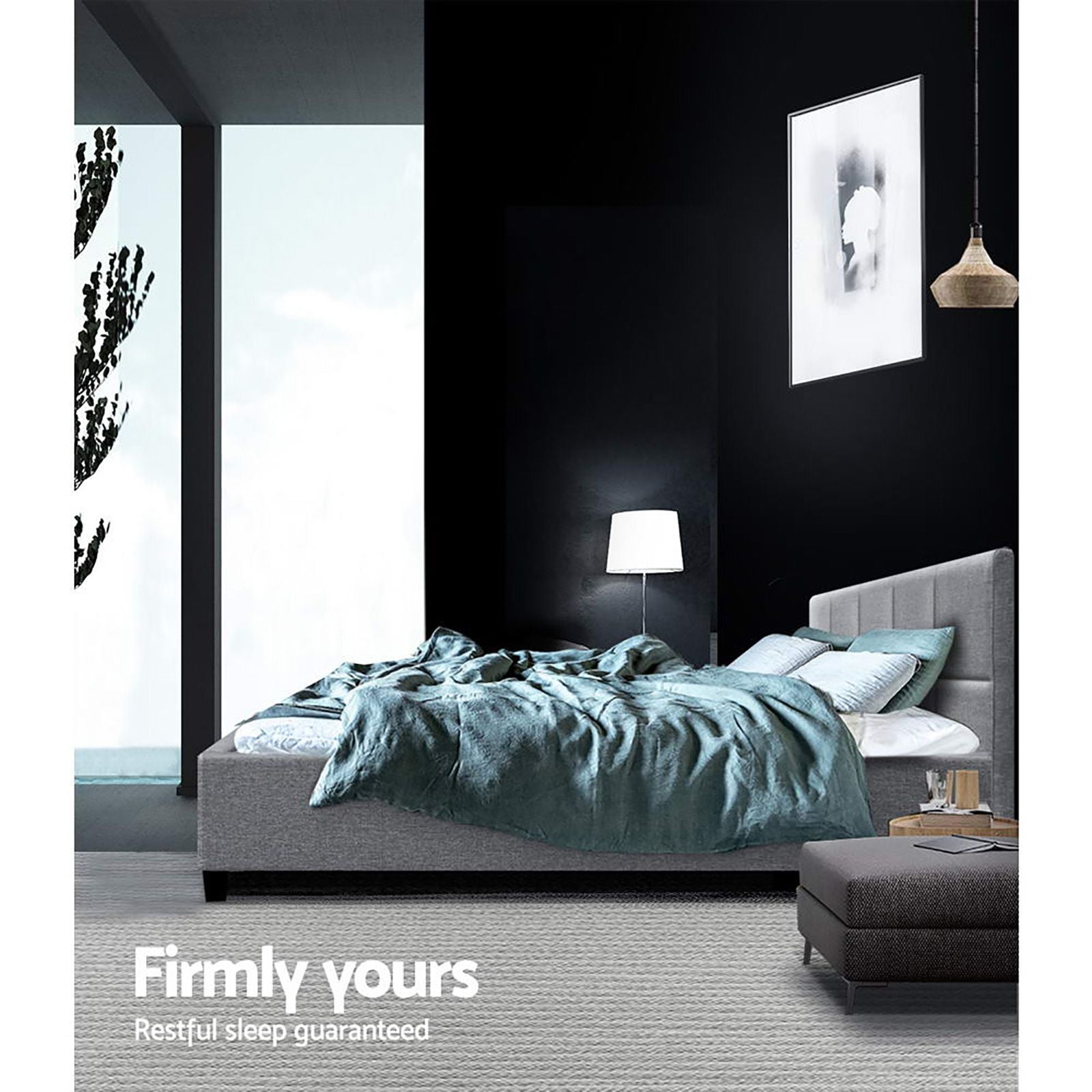 Artiss Bed Frame Queen Size Grey TINO Bedworld