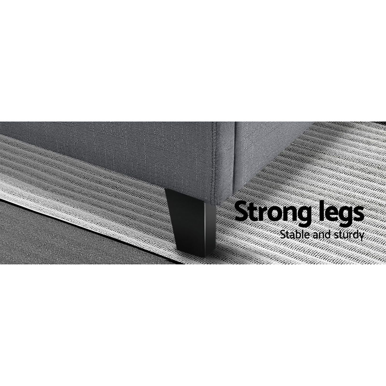 Artiss Bed Frame Queen Size Grey TINO Bedworld