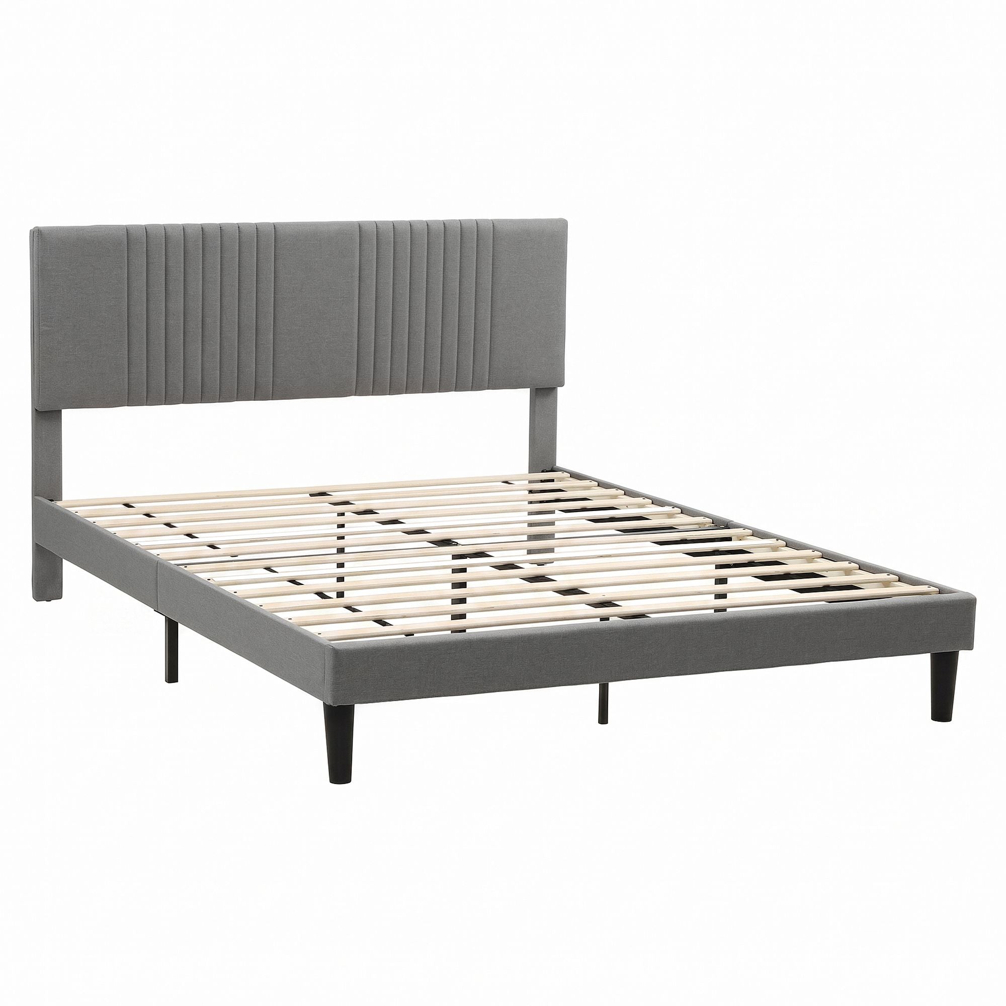 Artiss Queen Bed Frame with Adjustable Headboard, Grey, 300kg Capacity Bedworld