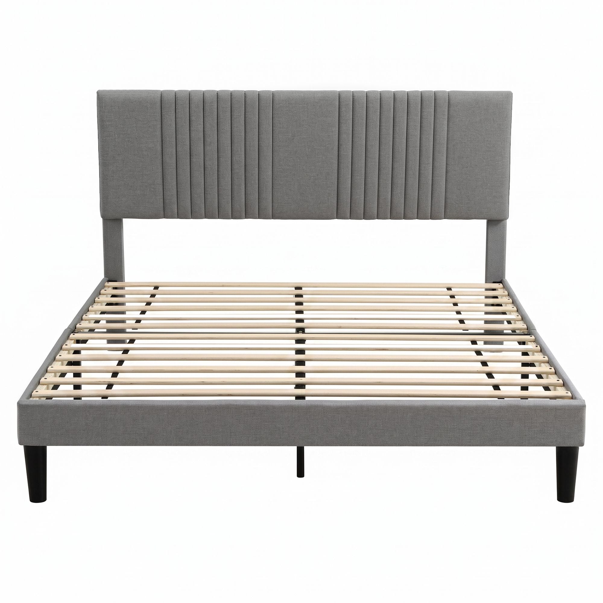 Artiss Queen Bed Frame with Adjustable Headboard, Grey, 300kg Capacity Bedworld