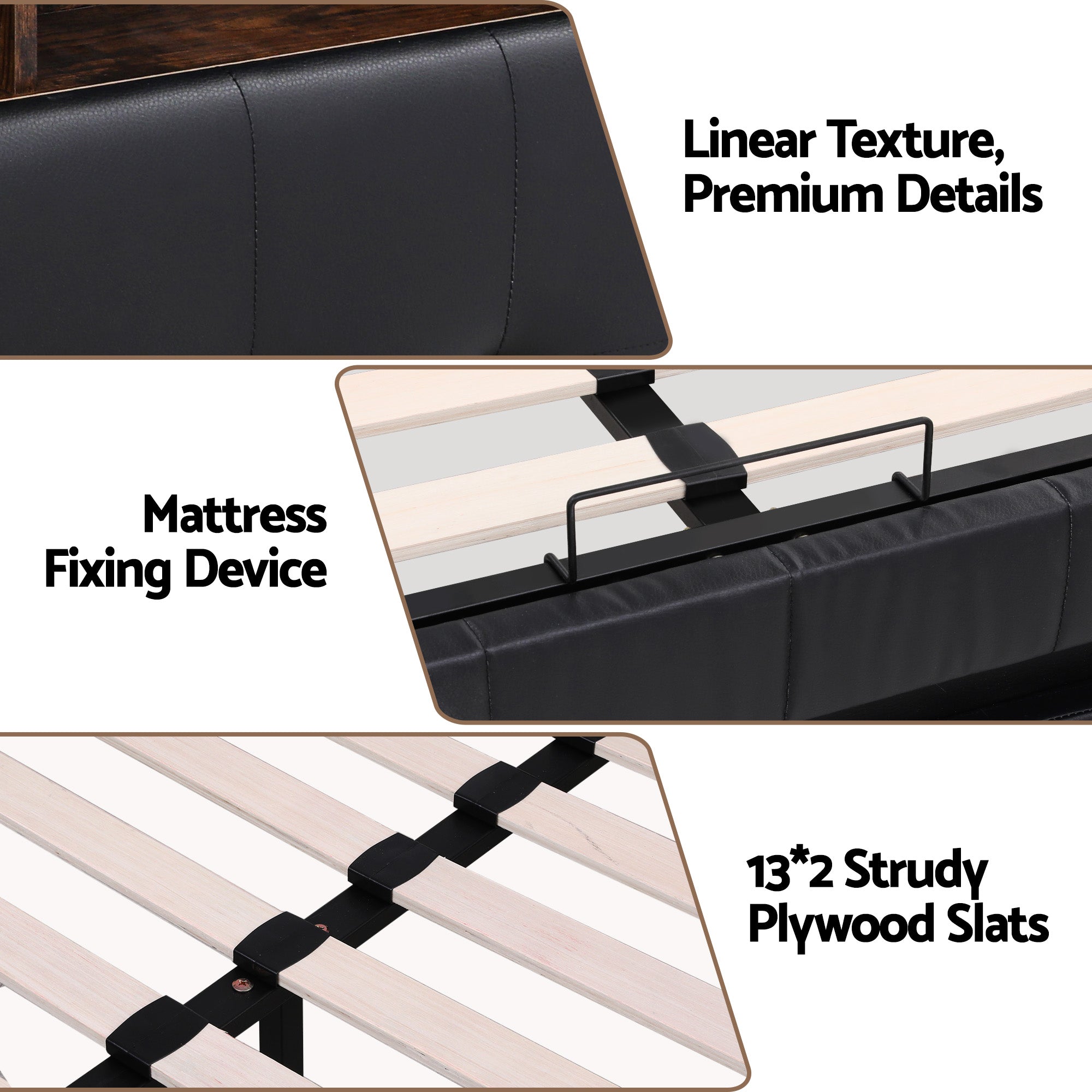 Artiss Queen Bed Frame with Gas Lift Storage LED Lights Charging Station Headboard with Open Shelf Bedworld