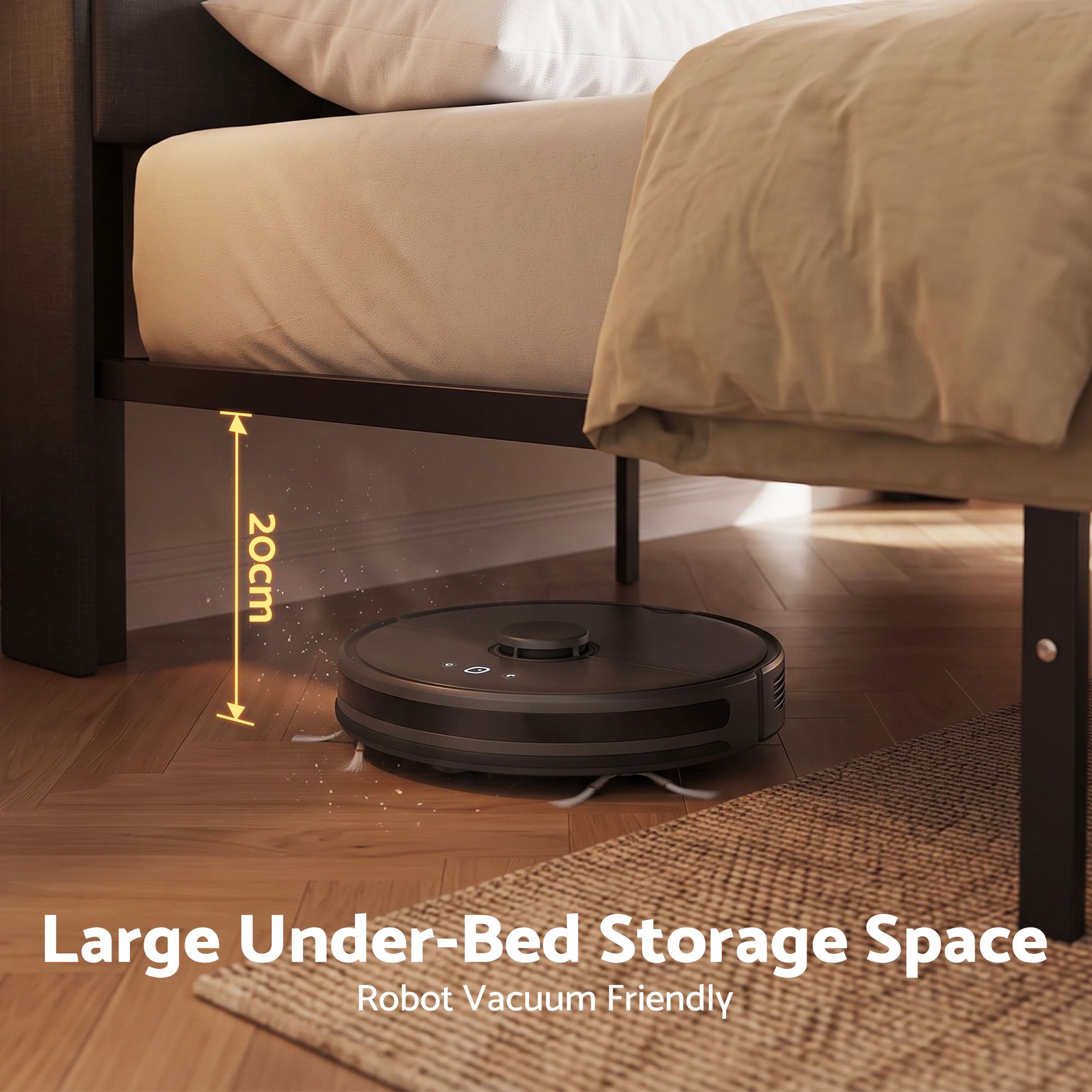 Artiss Queen Bed Frame with Storage Drawers & Headboard, 2 Drawer, USB, LED Bedworld