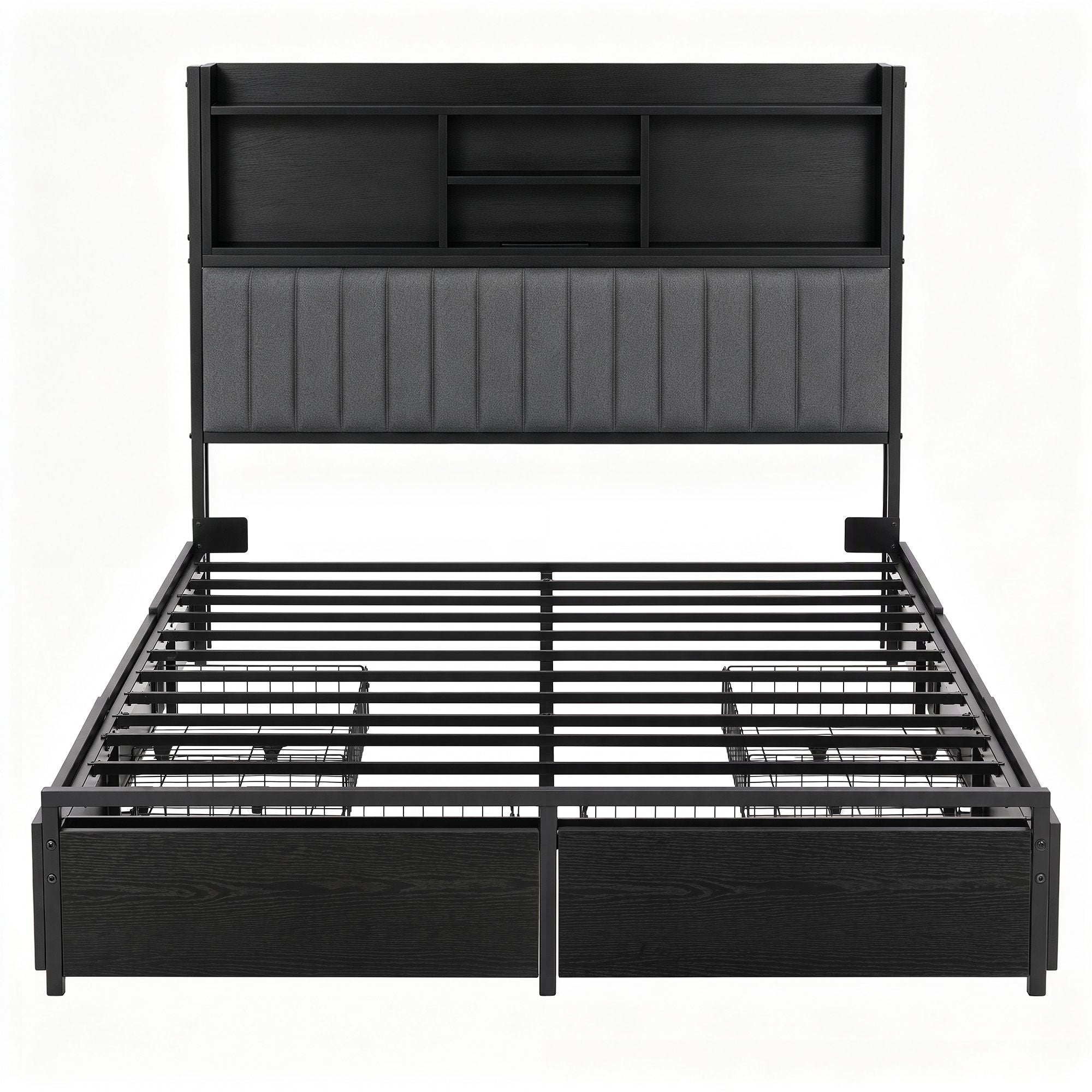 Artiss Queen Bed Frame with Storage, 4 Drawers and Charging Station Bedworld