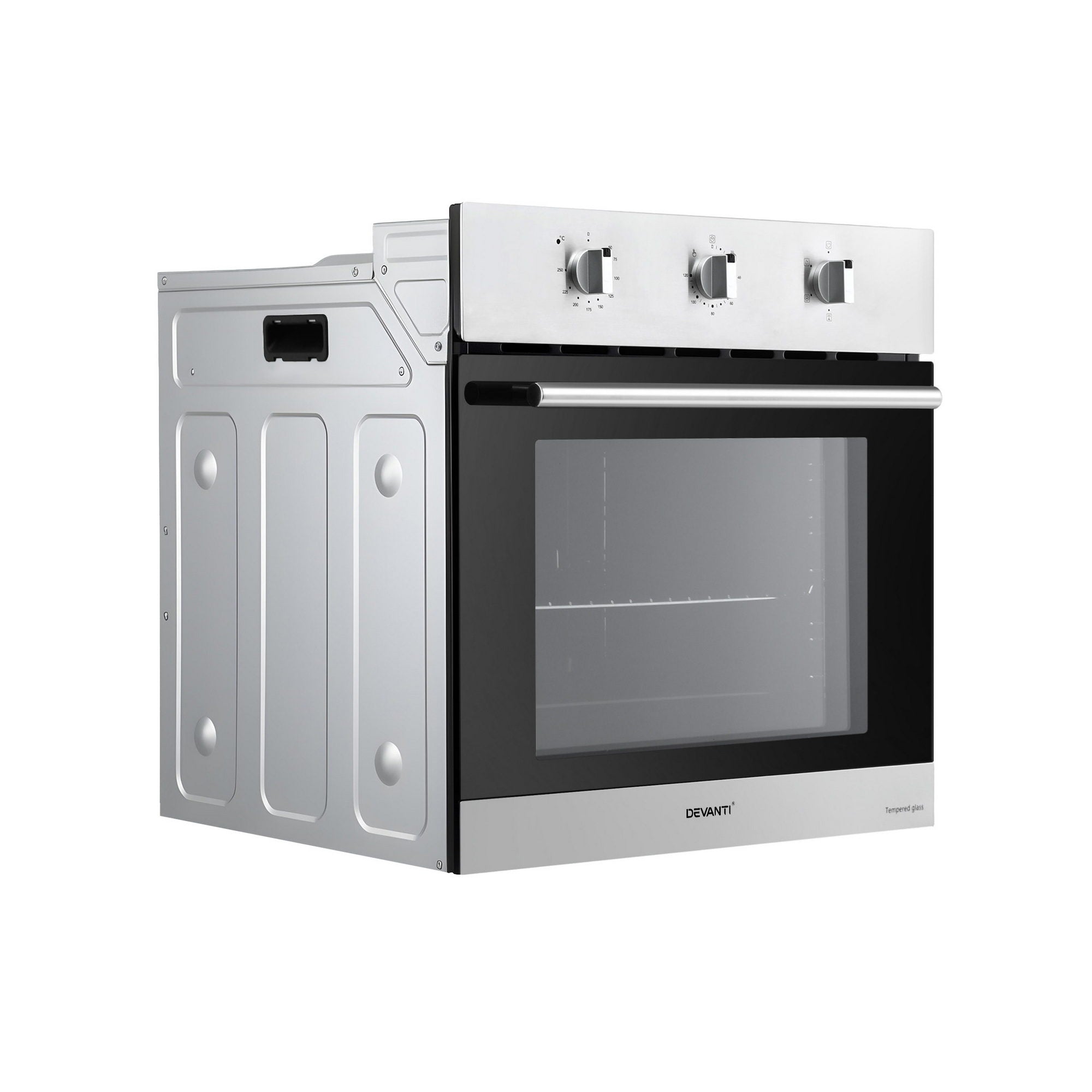 Devanti 60cm Electric Built In Wall Oven Stainless Steel 70L Silver