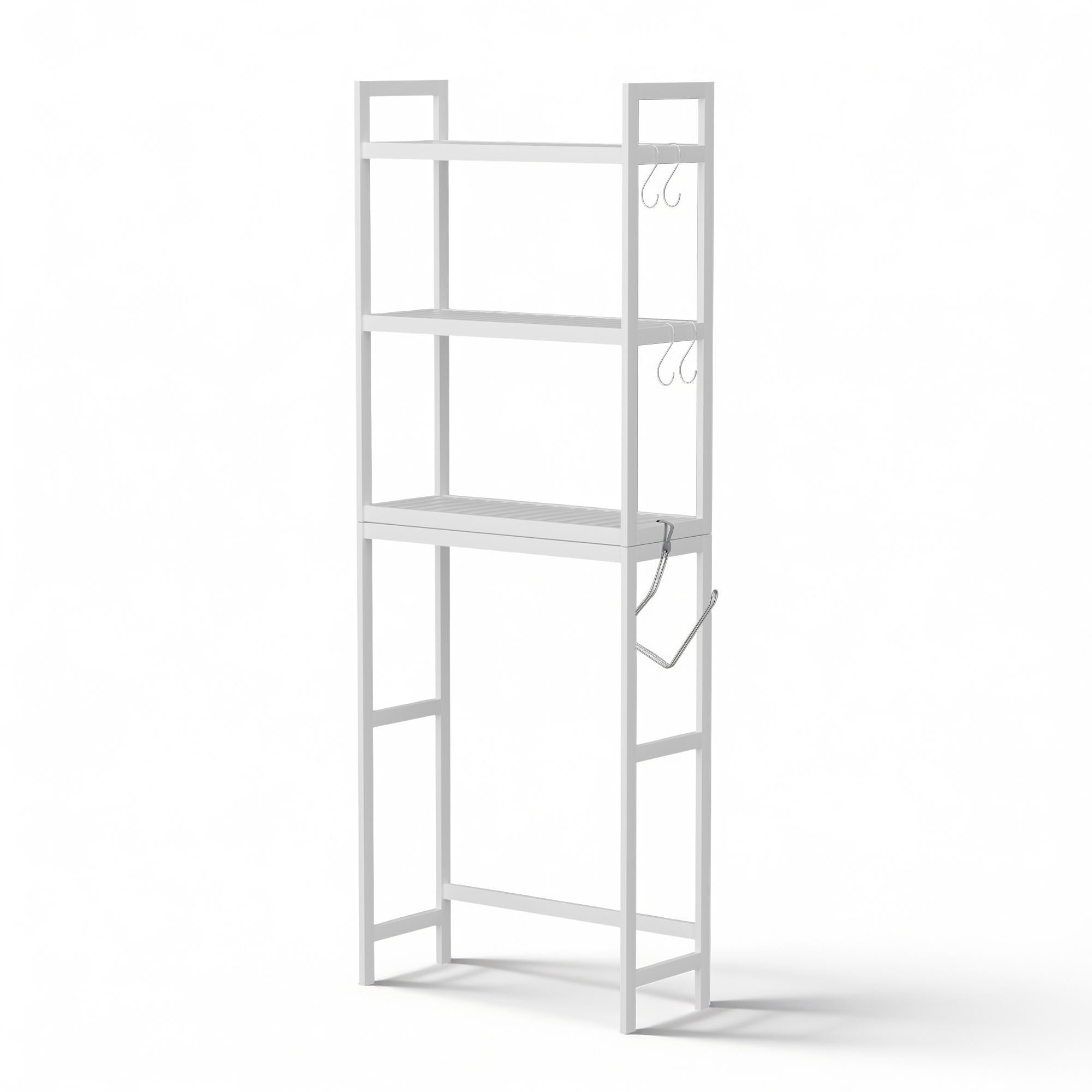Artiss Over Toilet Storage Bathroom Rack Space Saving 3 Tier Organiser White Bedworld