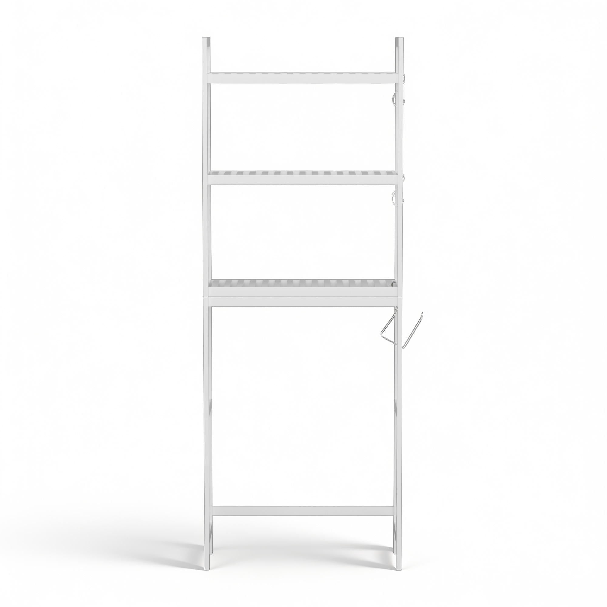 Artiss Over Toilet Storage Bathroom Rack Space Saving 3 Tier Organiser White Bedworld