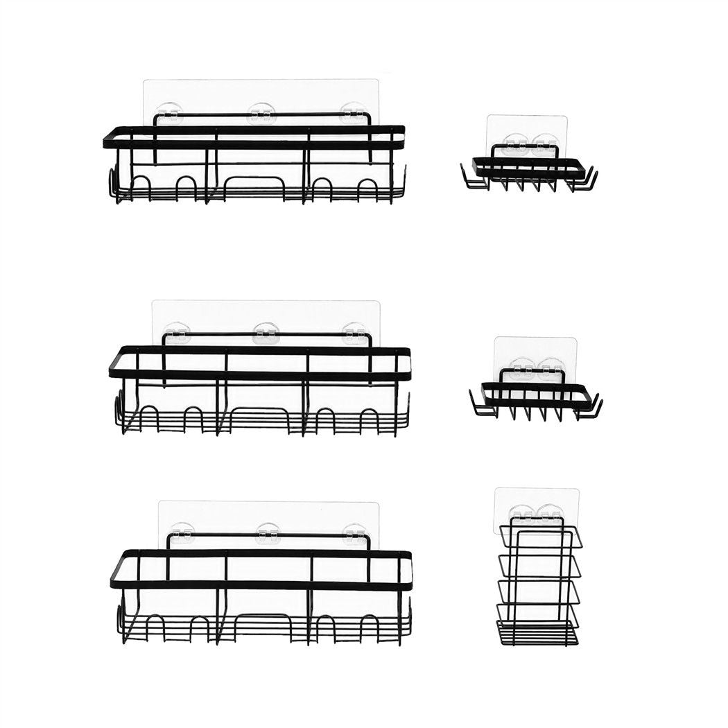 Artiss Shower Caddy Metal Bathroom Organiser Rust Resistant 6 Pack Bedworld