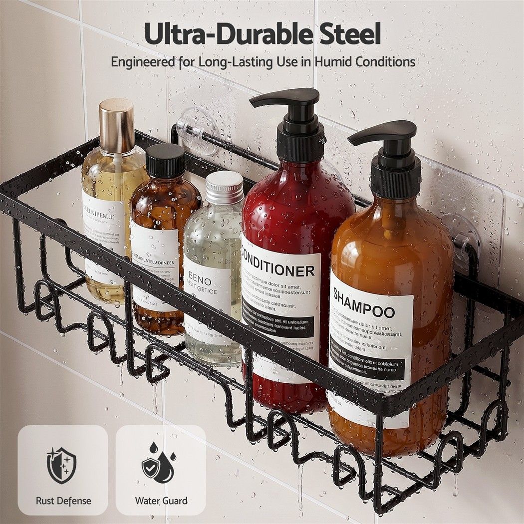 Artiss Shower Caddy Metal Bathroom Organiser Rust Resistant 6 Pack Bedworld
