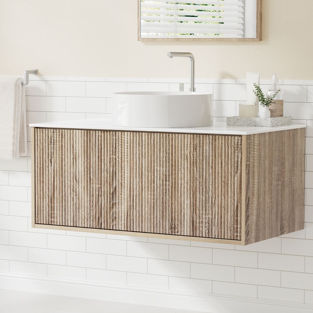 Cefito Vanity Unit 915mm with Basin Oak Bedworld