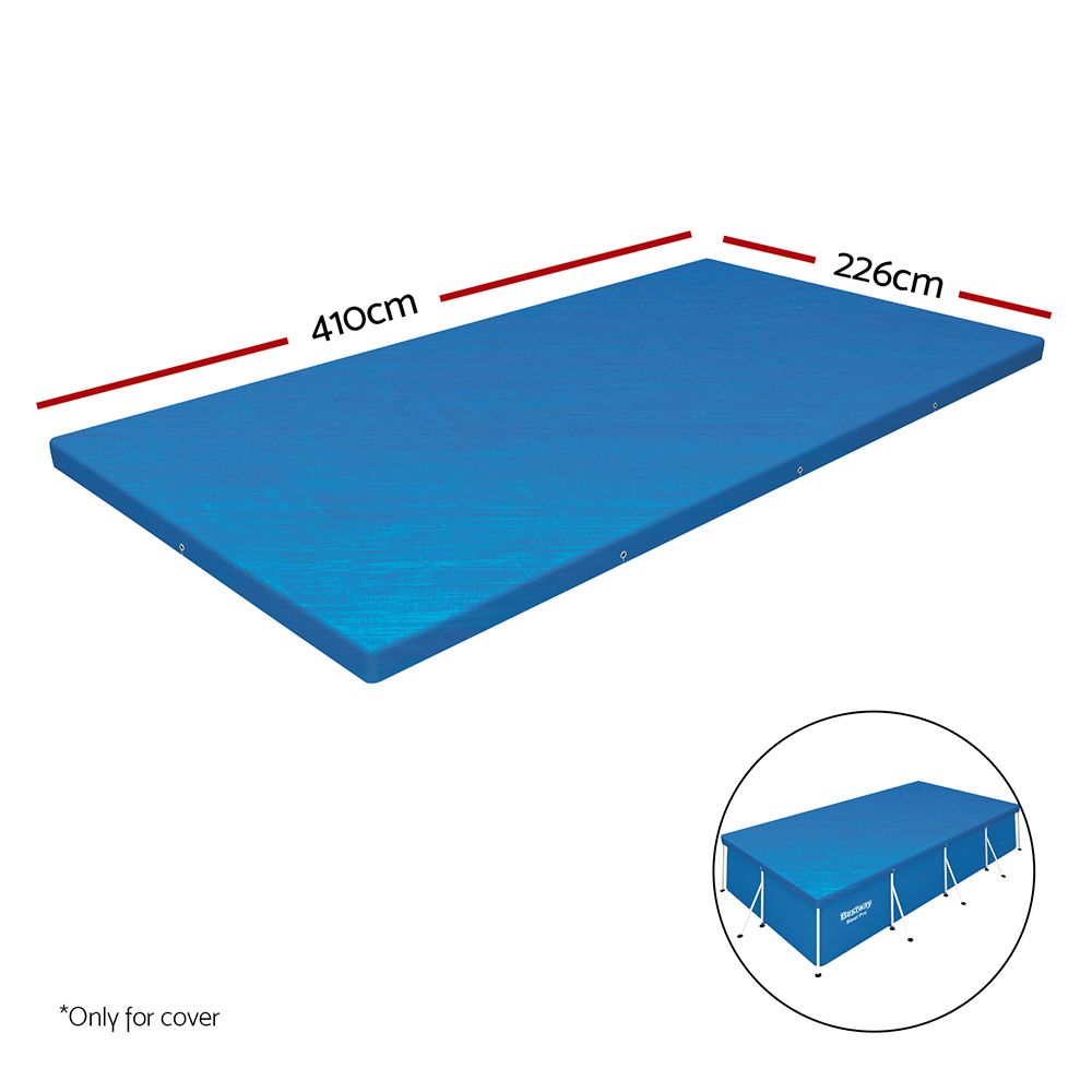 Bestway 58017 Pool Cover Fits 4x2.11m Above Ground Swimming Pool PE Blanket Bedworld