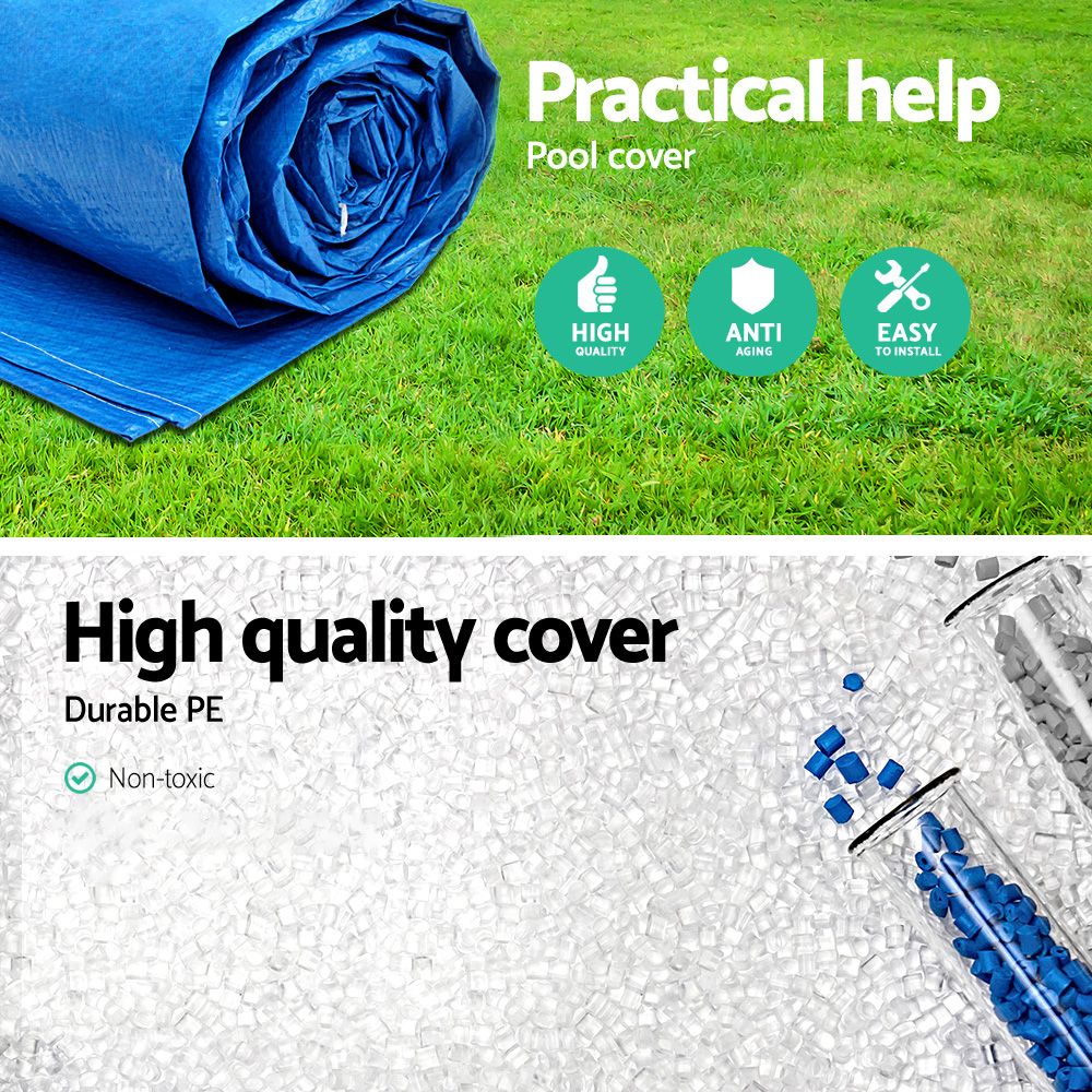 Bestway 58017 Pool Cover Fits 4x2.11m Above Ground Swimming Pool PE Blanket Bedworld