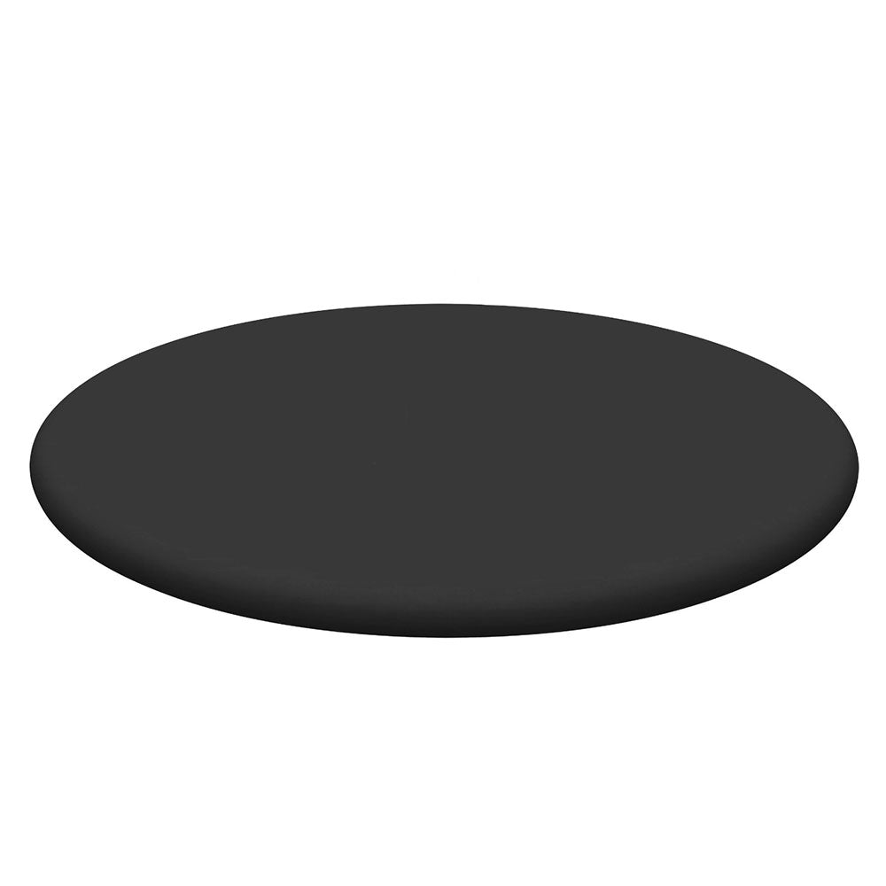 Round black pool cover with smooth domed top
