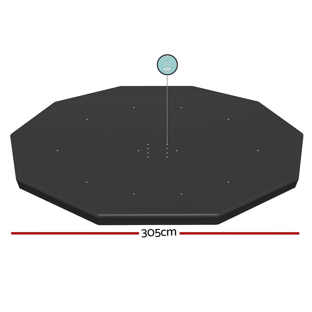 Bestway Pool Cover Fits 3.05m Round Above Ground Swimming Pool PVC Blanket Bedworld