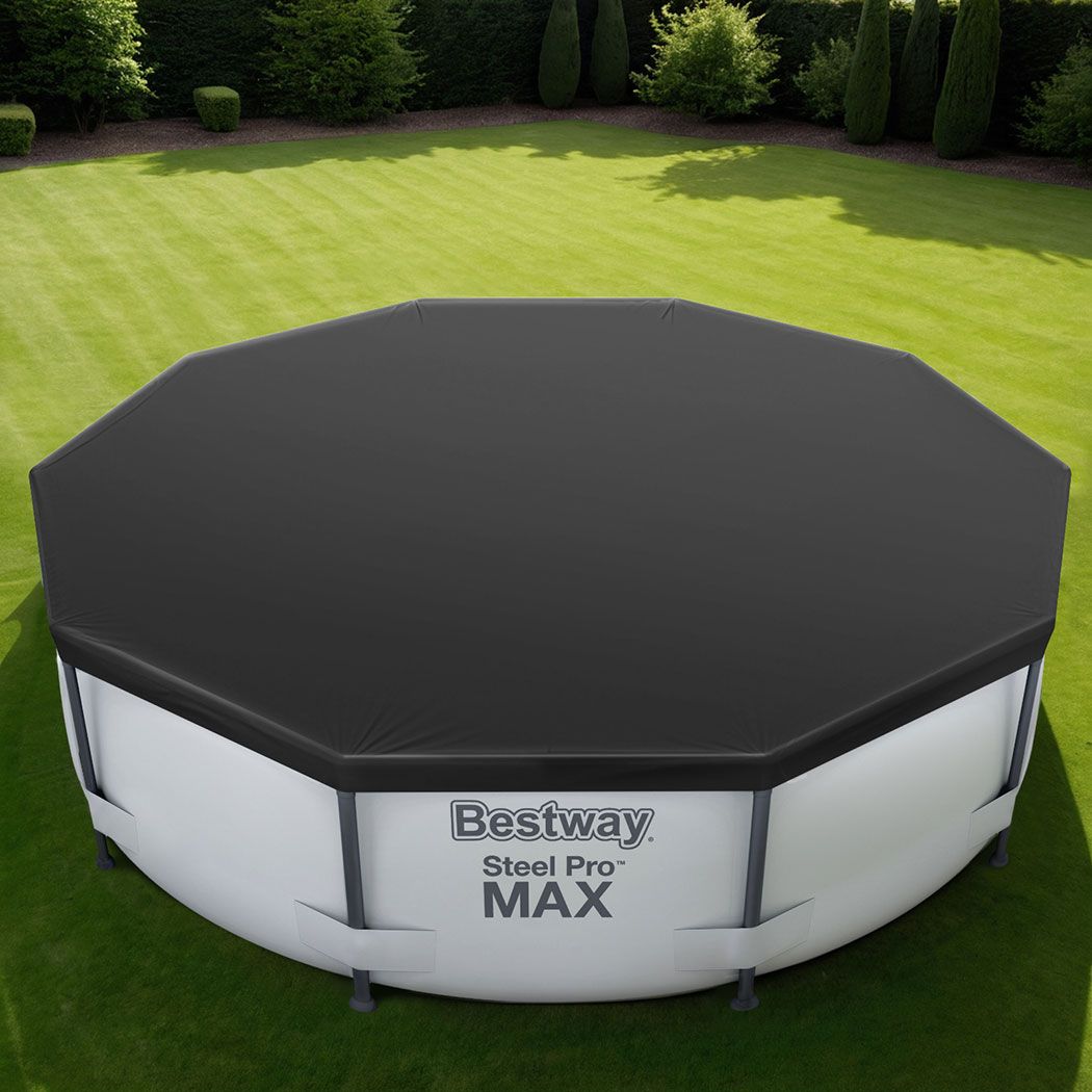 Bestway Pool Cover Fits 3.05m Round Above Ground Swimming Pool PVC Blanket Bedworld