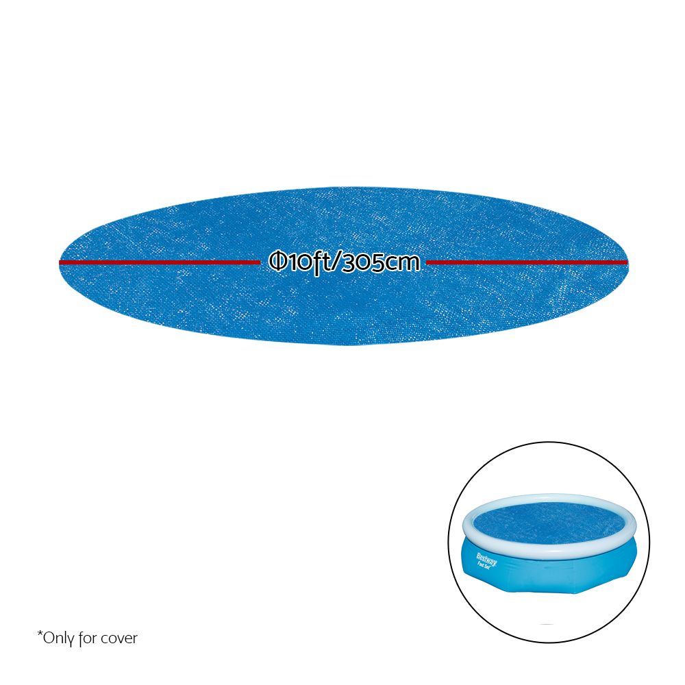 Bestway Pool Cover Fits 3.05m/10ft Round Swimming Pool PVC Blanket 2.89m Bedworld