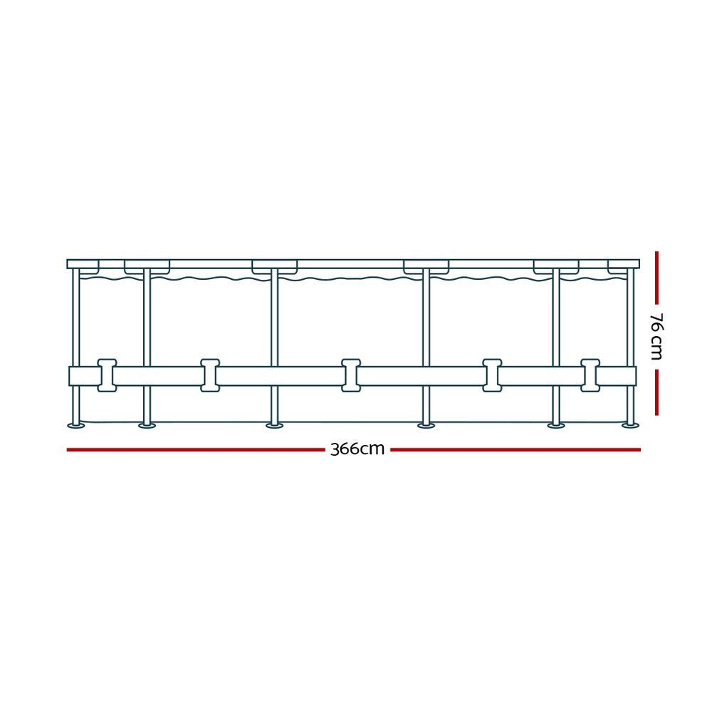 Bestway Swimming Pool 366x76cm Steel Frame Round