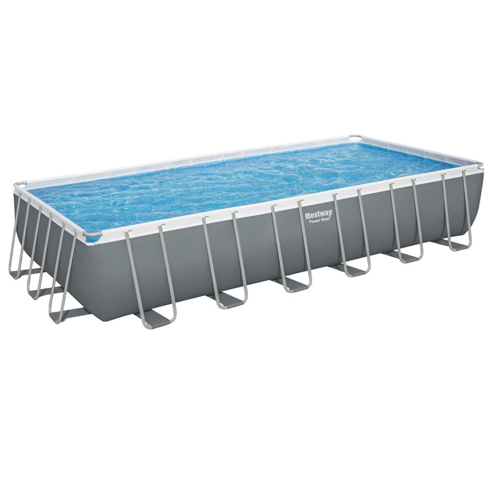 Bestway Swimming Pool 732x366x132cm Steel Frame Above Ground Pools Ladder 30045L Bedworld
