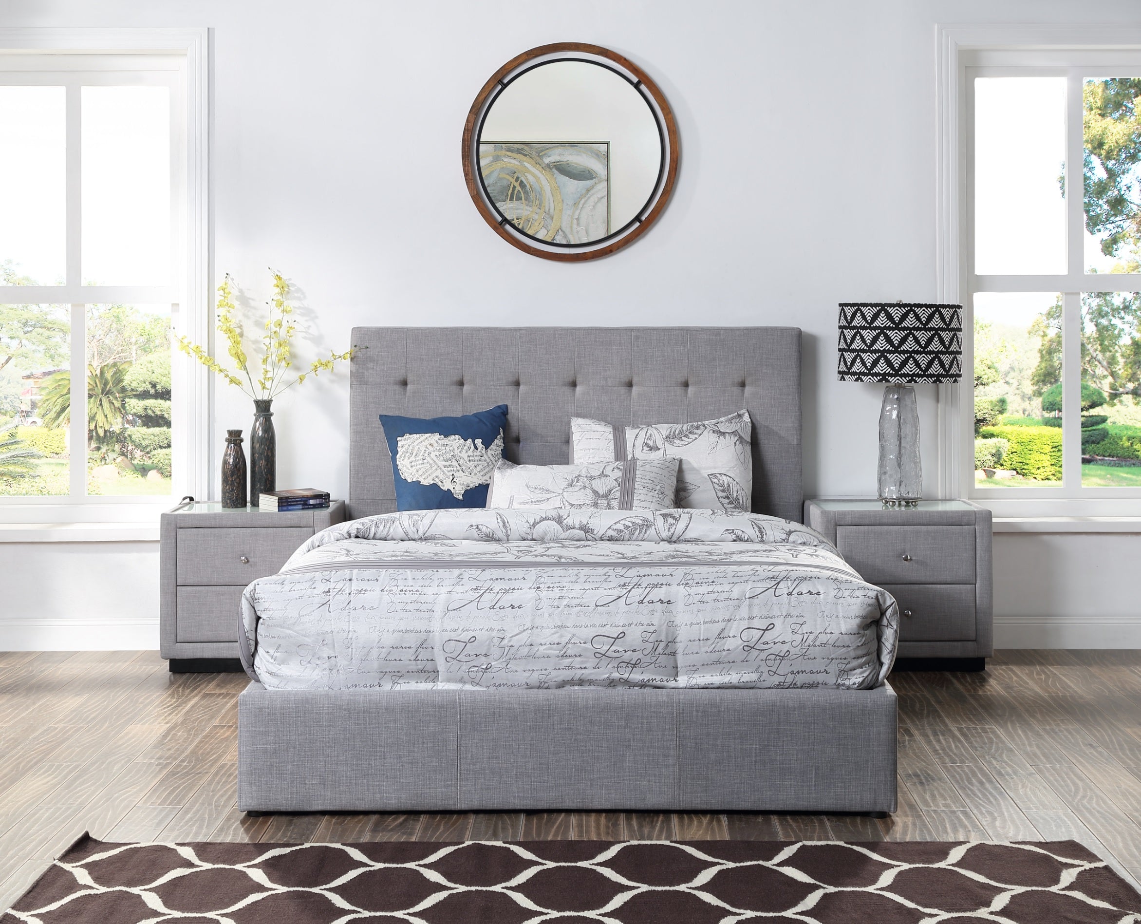  Fabric Upholstered Bed Frame