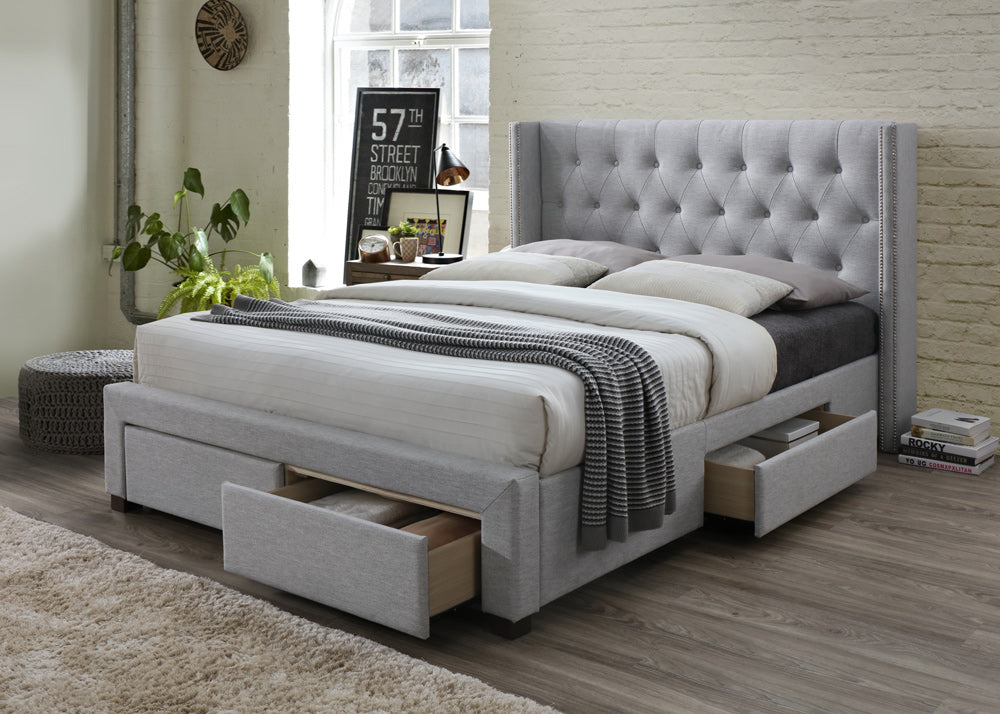 Calista Upholstered Fabric Bed Frame