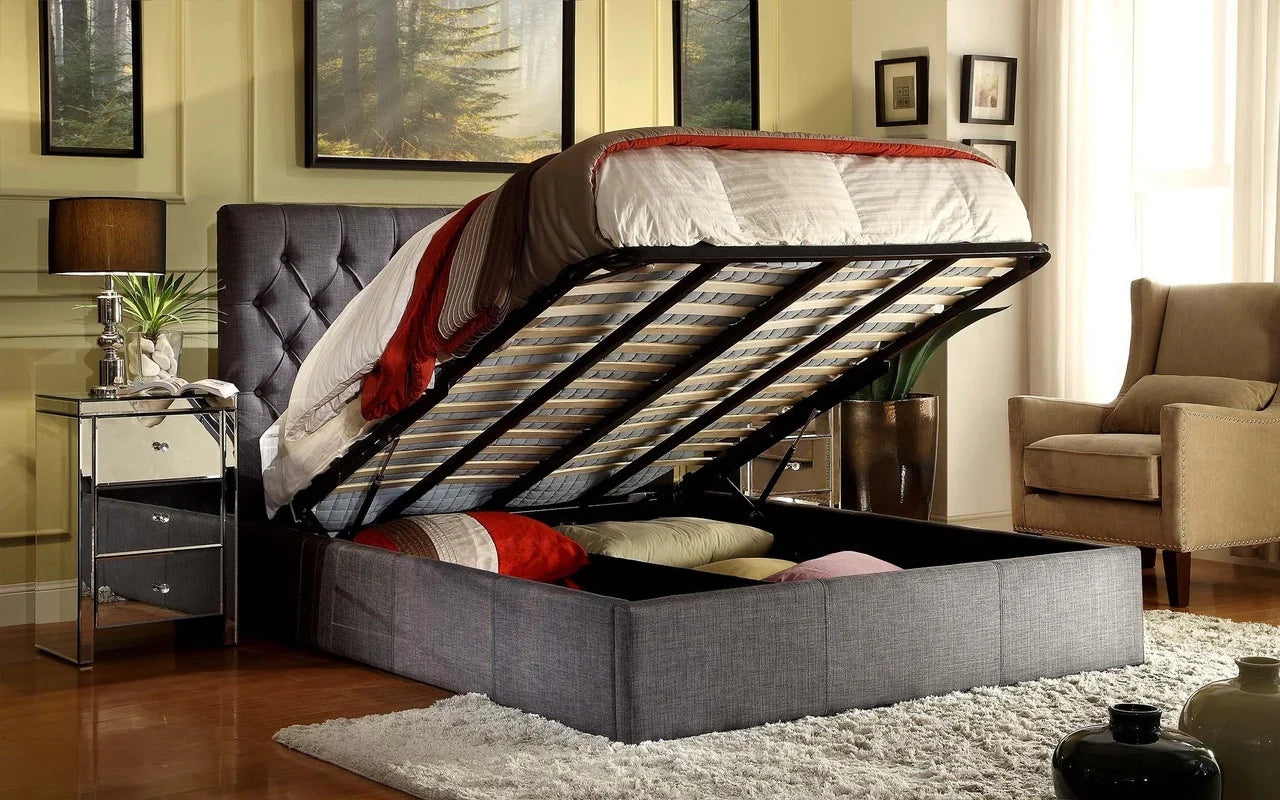 Cameo Gas Lift Upholstered Storage Bed frame
