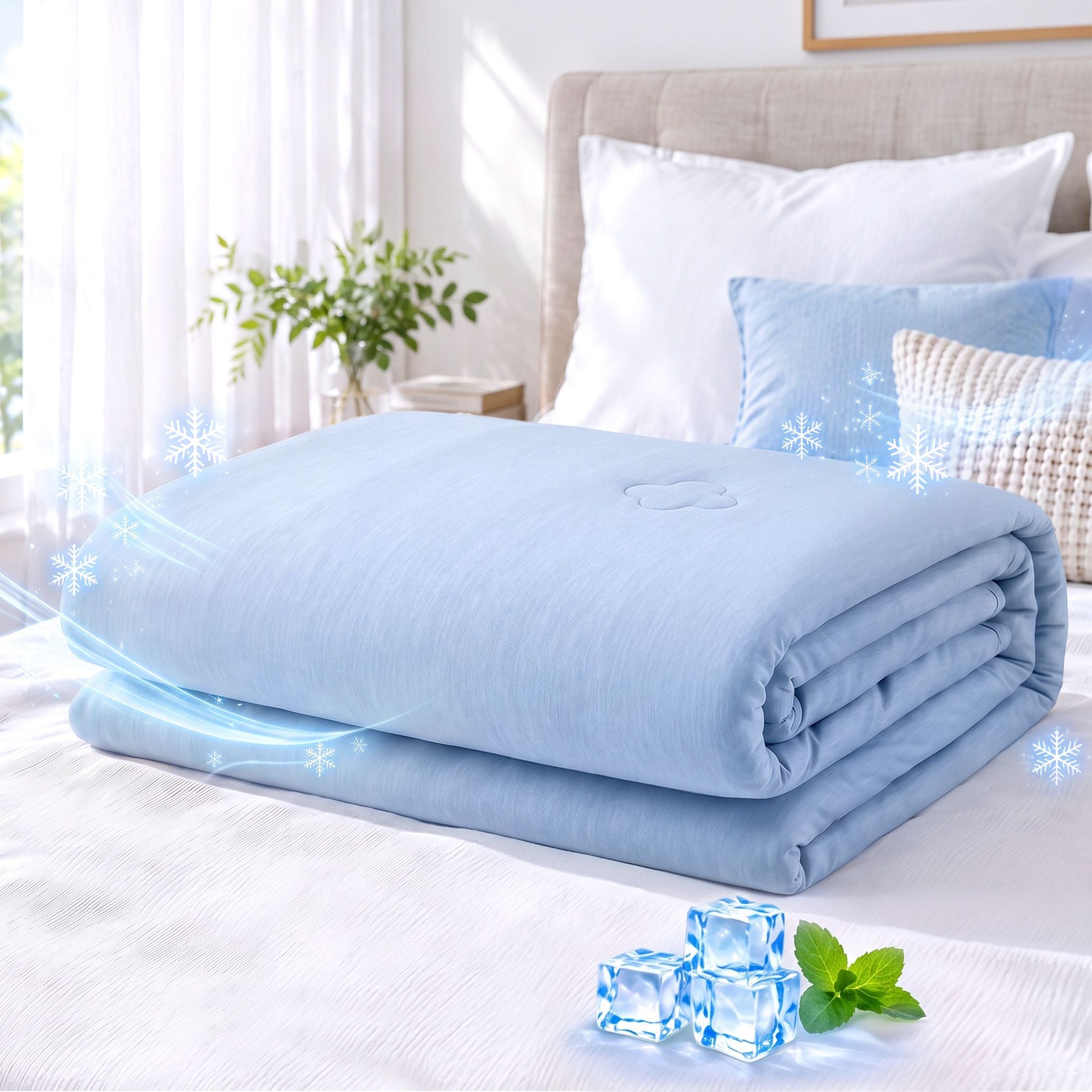 Giselle Cooling Blanket 240cm x 210cm King Summer Quilt Sleepers Double Sided Bedworld