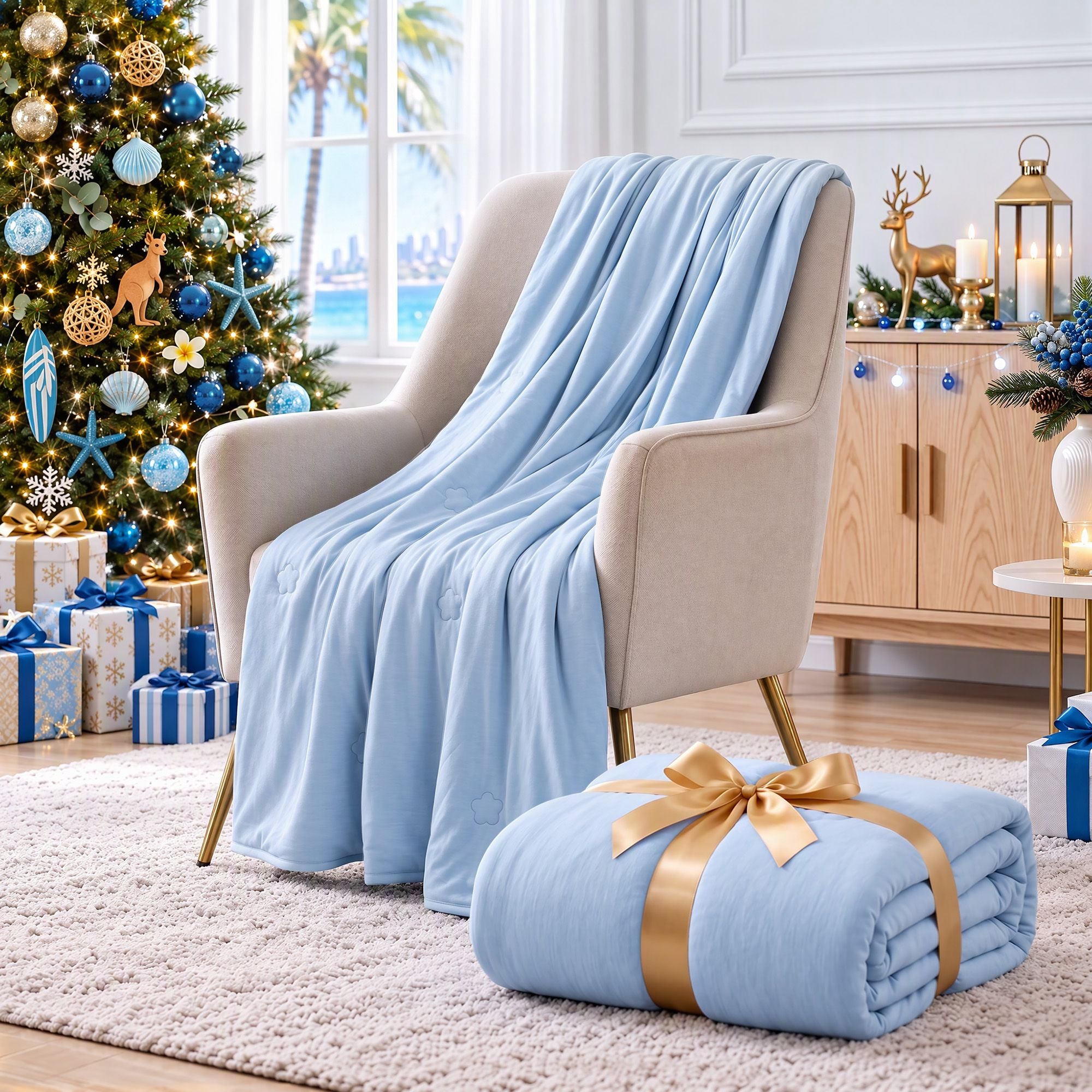 Giselle Cooling Blanket 240cm x 210cm King Summer Quilt Sleepers Double Sided Bedworld