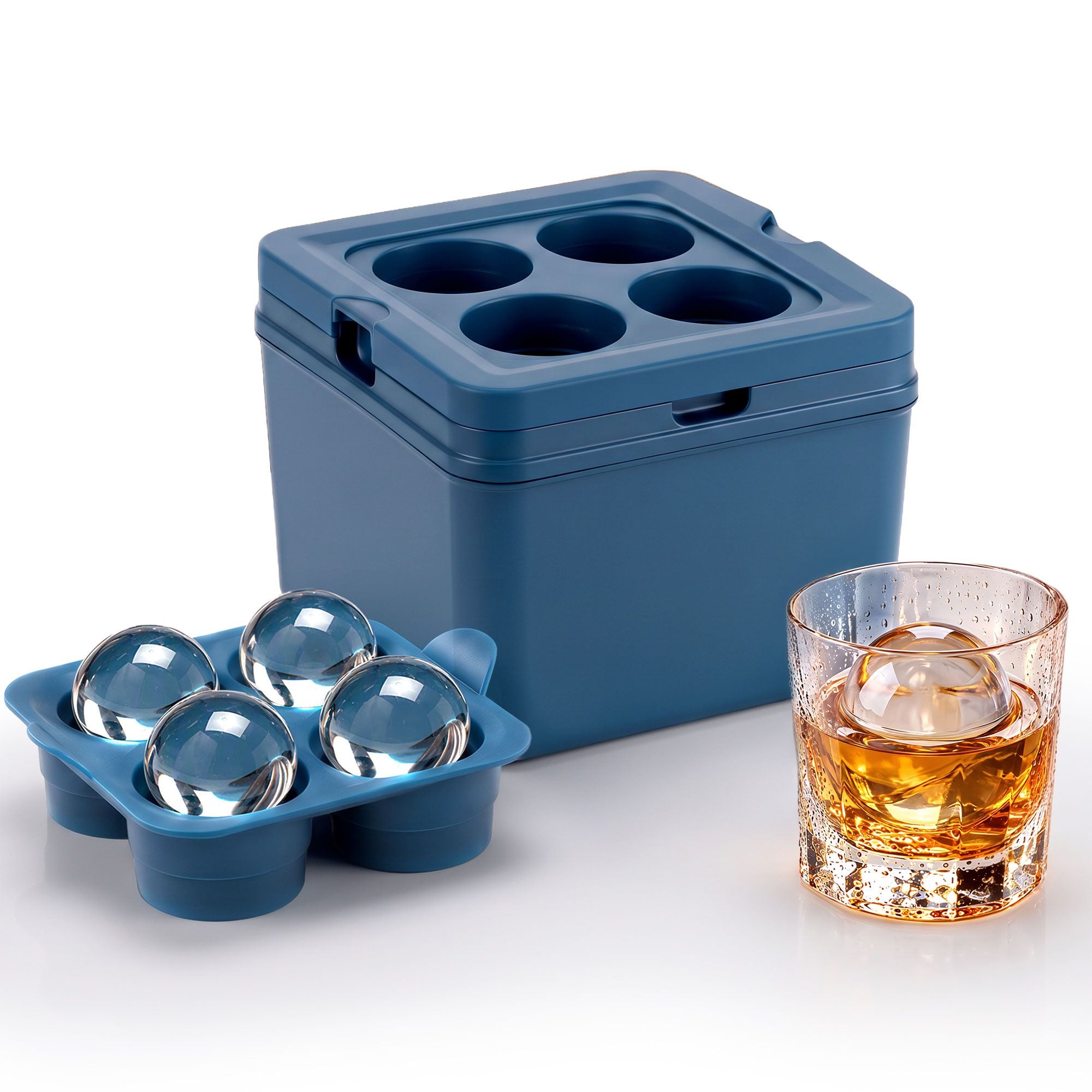 Artiss 5cm Clear Ice Mold Large Sphere Ice Ball Tray for Whiskey Bedworld