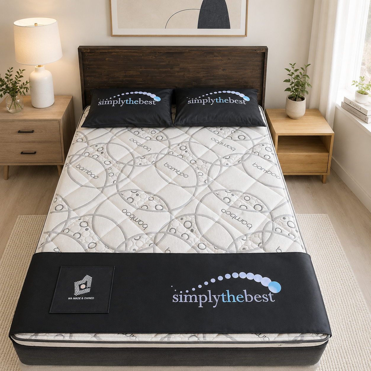 Entice Firm Mattress & Ensemble Base By Simply The Best Simply the Best