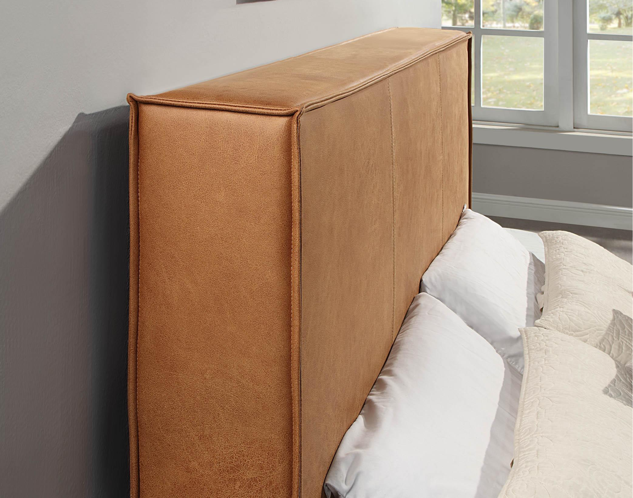 Vista Leather Look Standard Fabric Bed