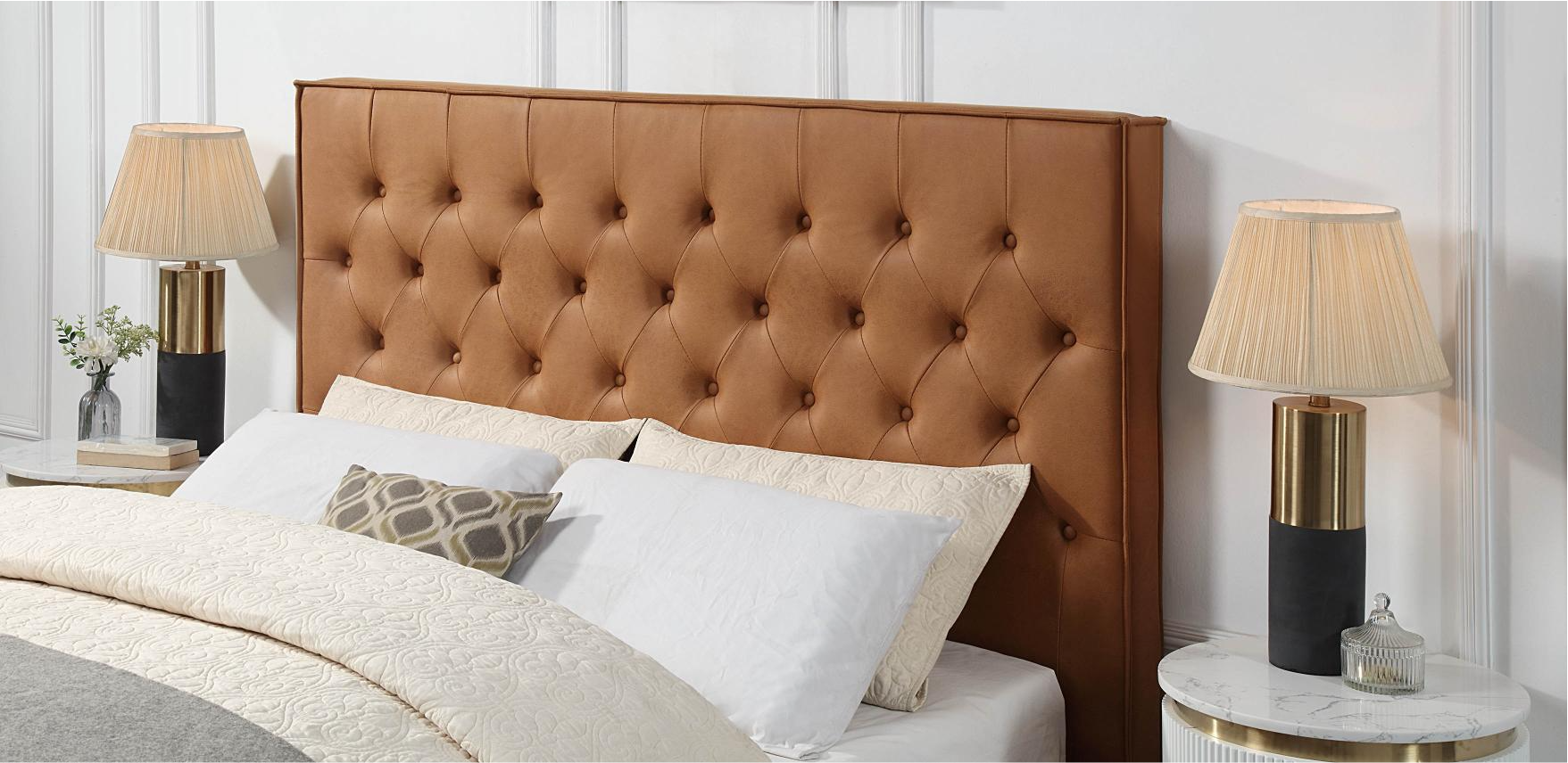 Crest Leather Look Gas Lift Storage Fabric Bed