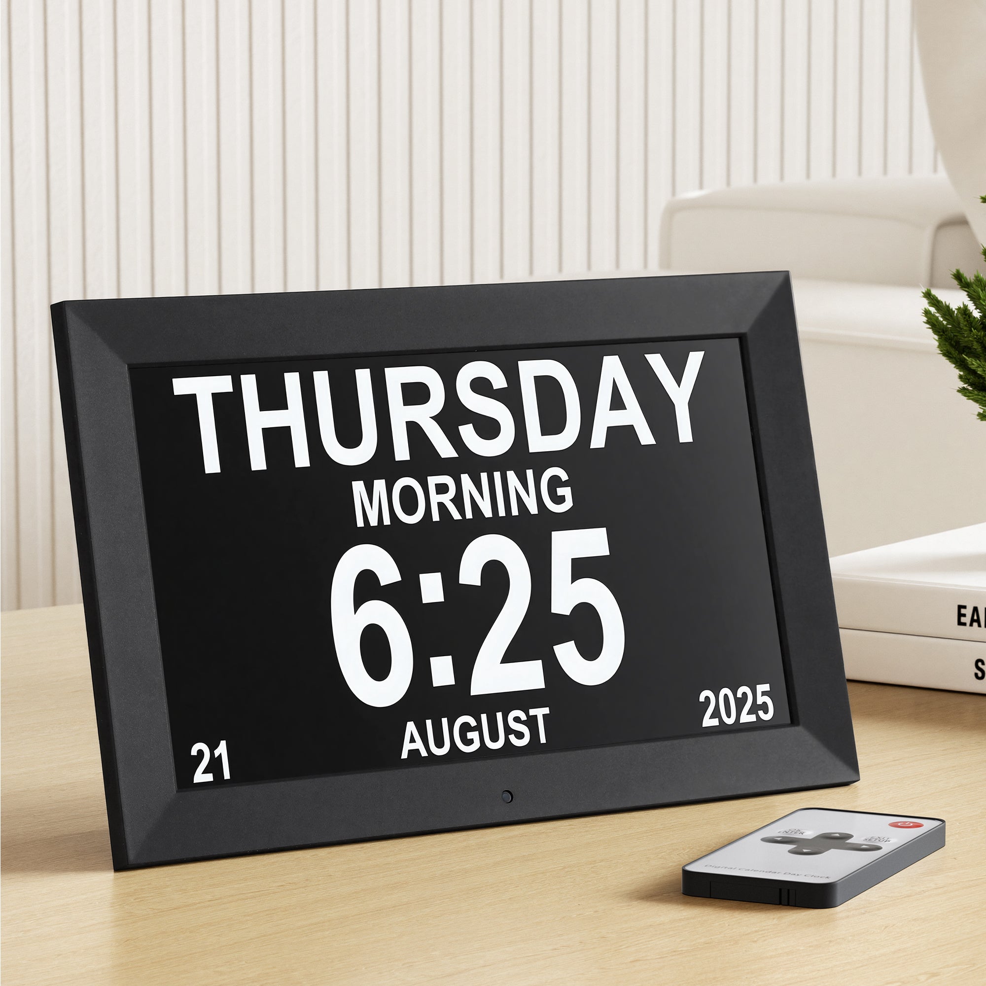 Artiss 10 Digital Day Clock Alarm Calendar Dementia Date Week Desk Clocks Black